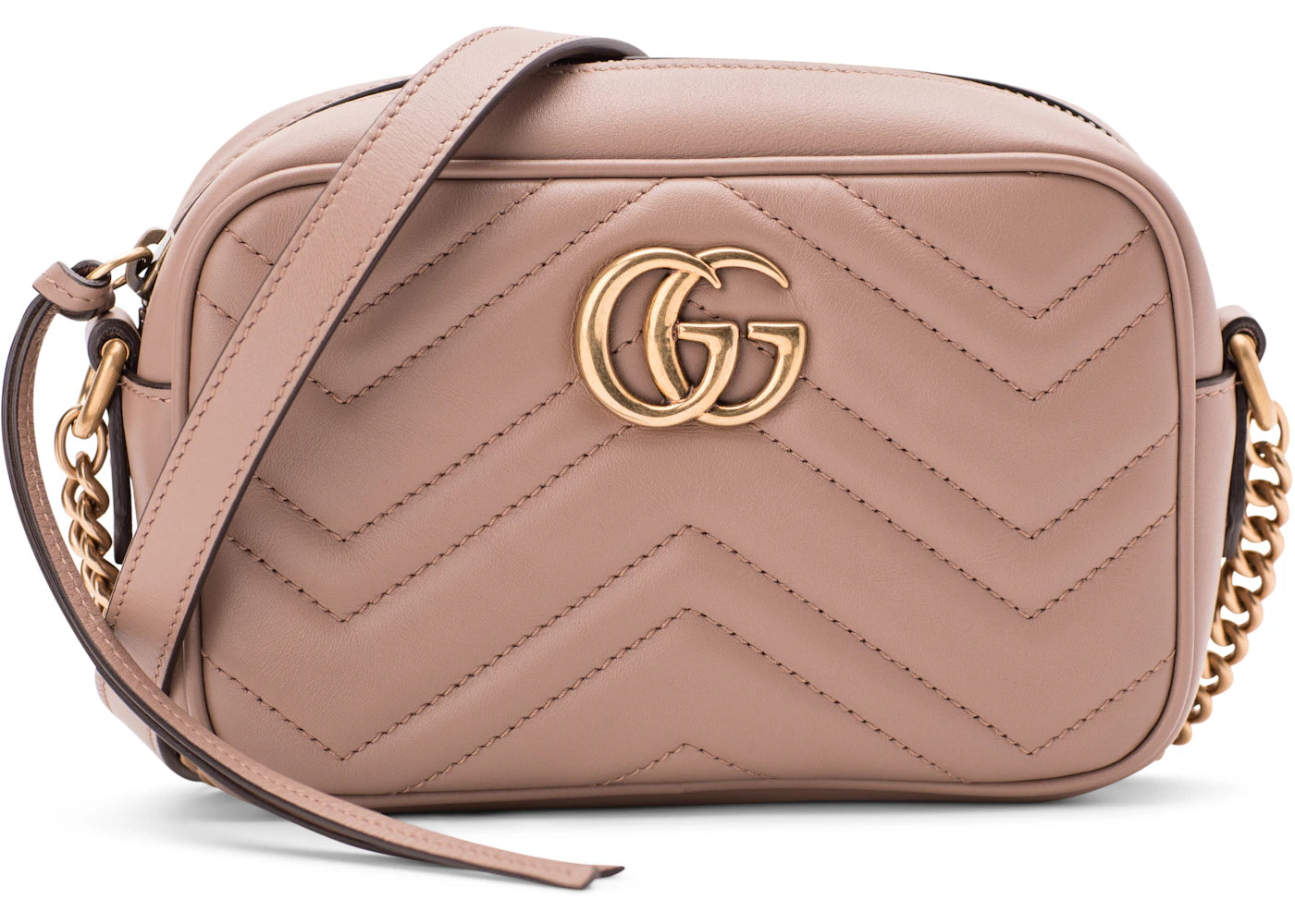 Gucci GG Marmont Camera Bag Matelasse Mini Dusty Pink