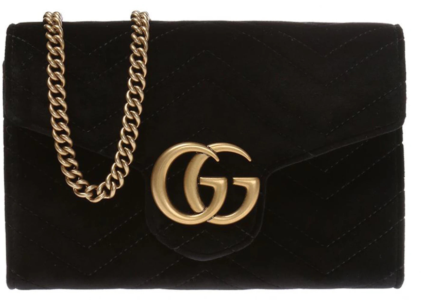 Gucci GG Marmont Mini Bag Matelasse Velvet Black