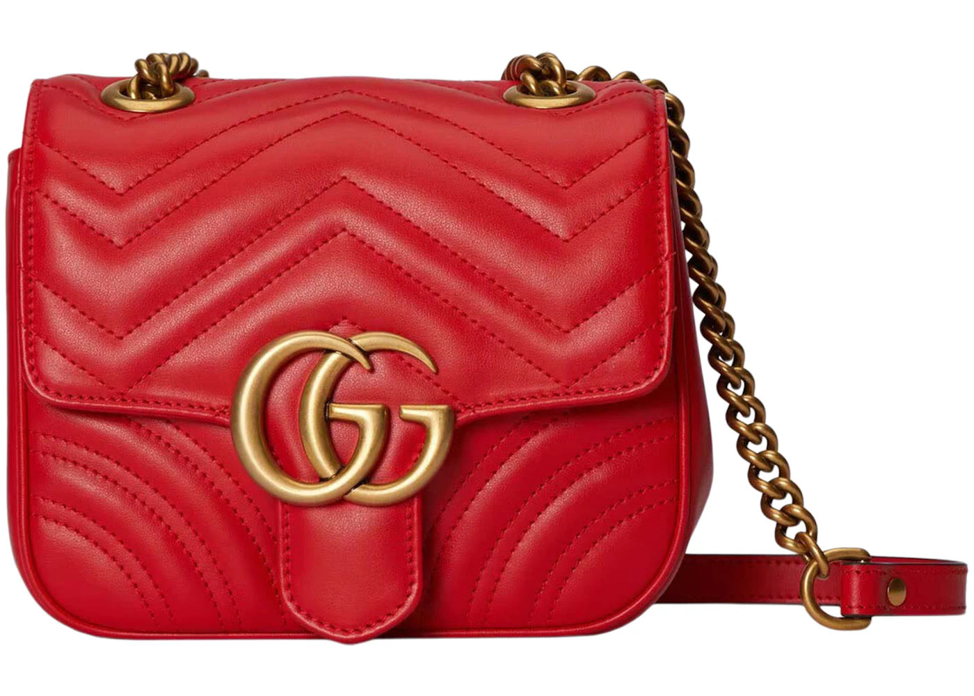 Gucci GG Marmont Mini Shoulder Bag Red