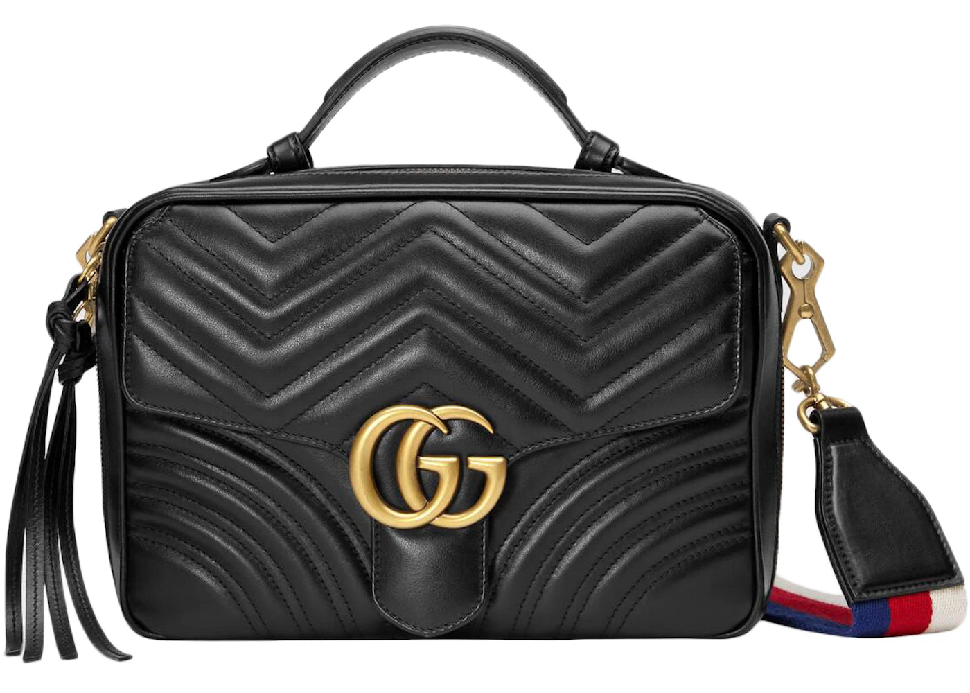 Gucci GG Marmont Shoulder Bag Matelasse (Sylvie Web) Small Black