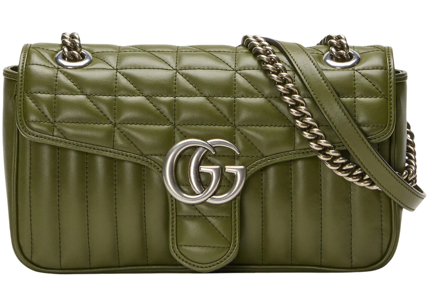 Gucci GG Marmont Small Forest Green Matelasse