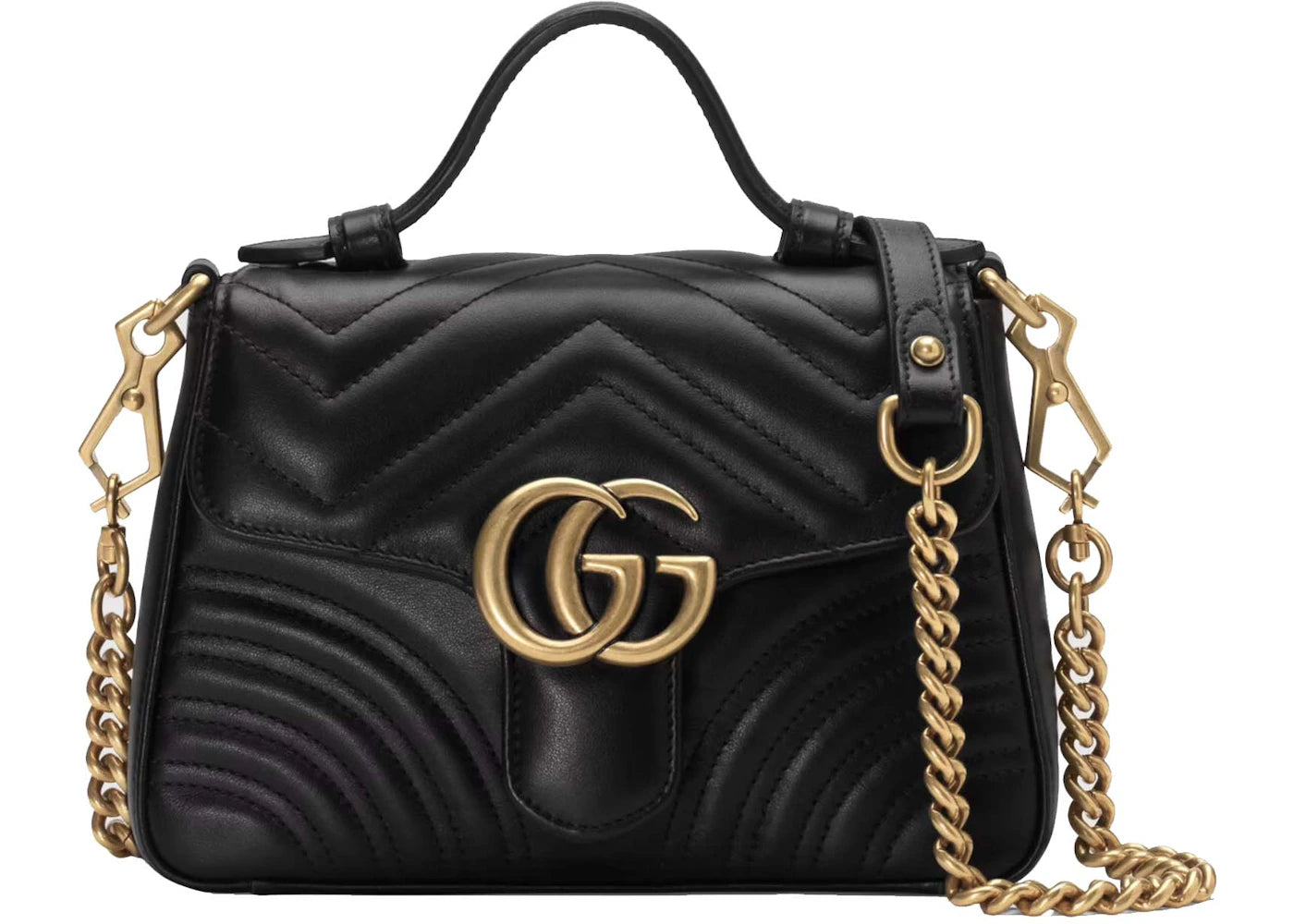 Gucci GG Marmont Top Handle Bag Mini Black