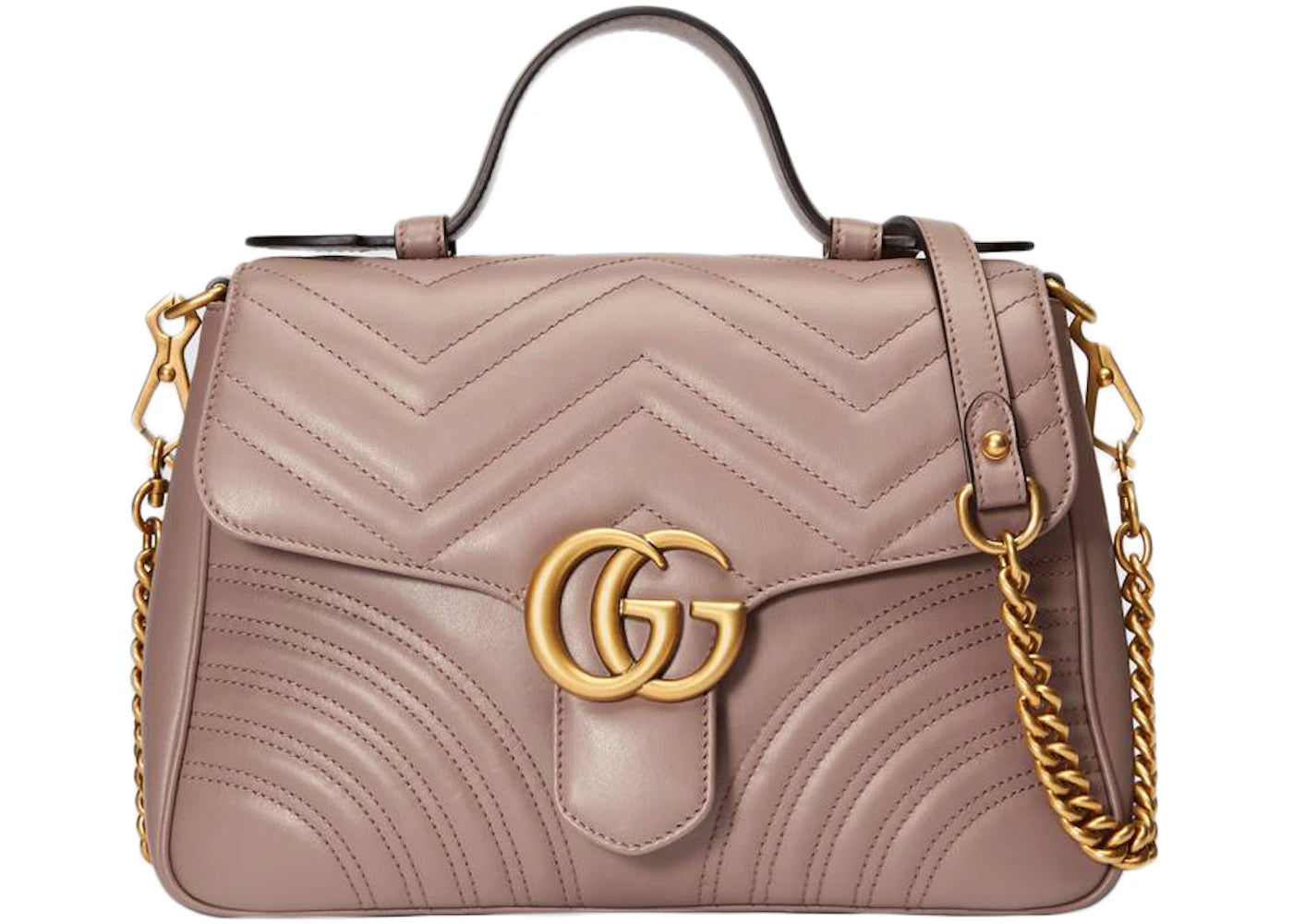 Gucci GG Marmont Top Handle Matelasse Small Dusty PInk