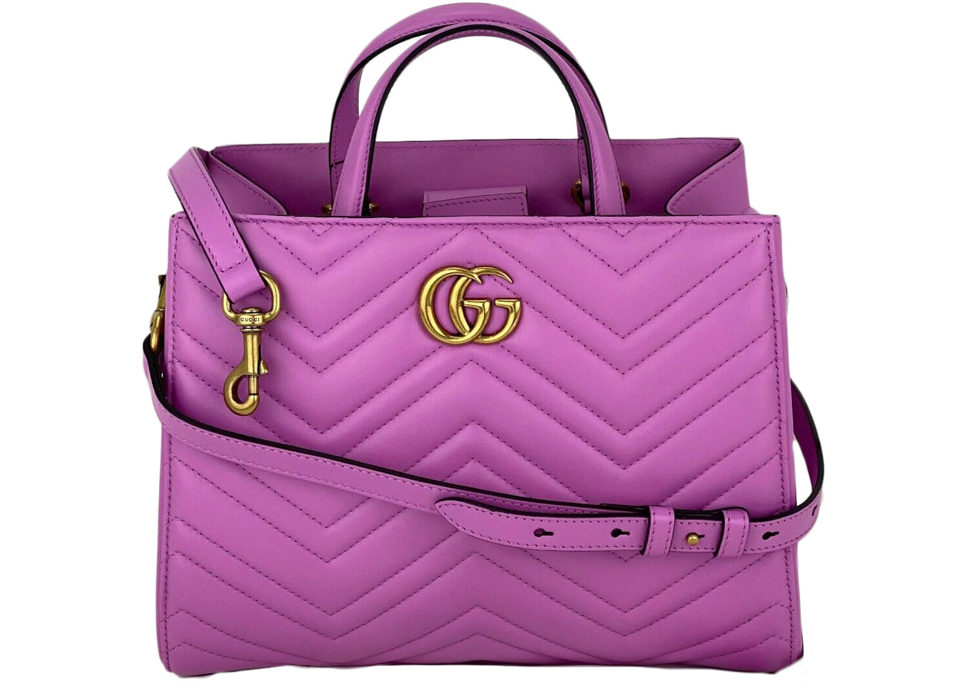 Gucci GG Marmont Top Handle Small Matelasse Candy Pink