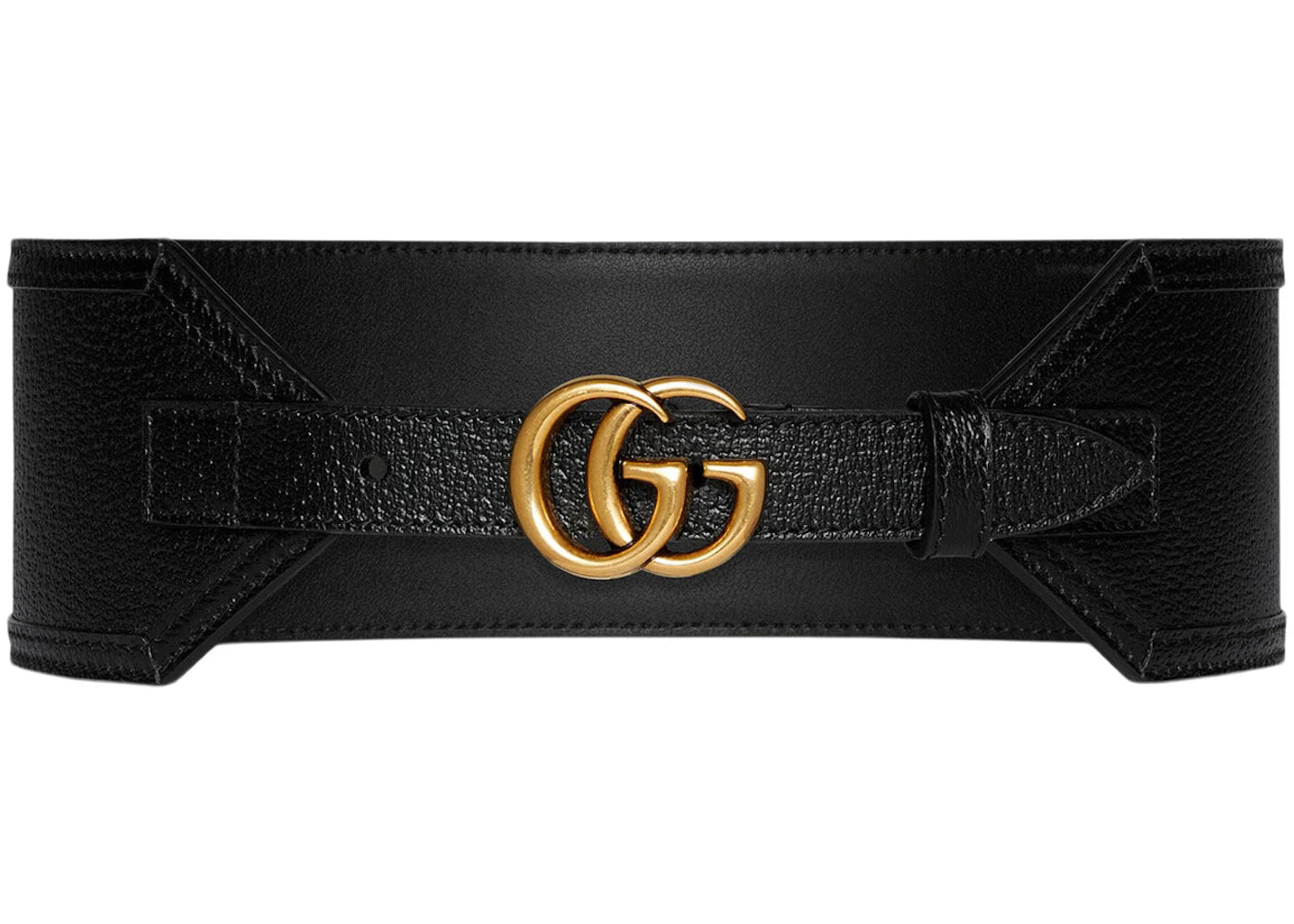 Gucci GG Marmont Wide 68MM Belt Black/Gold-tone