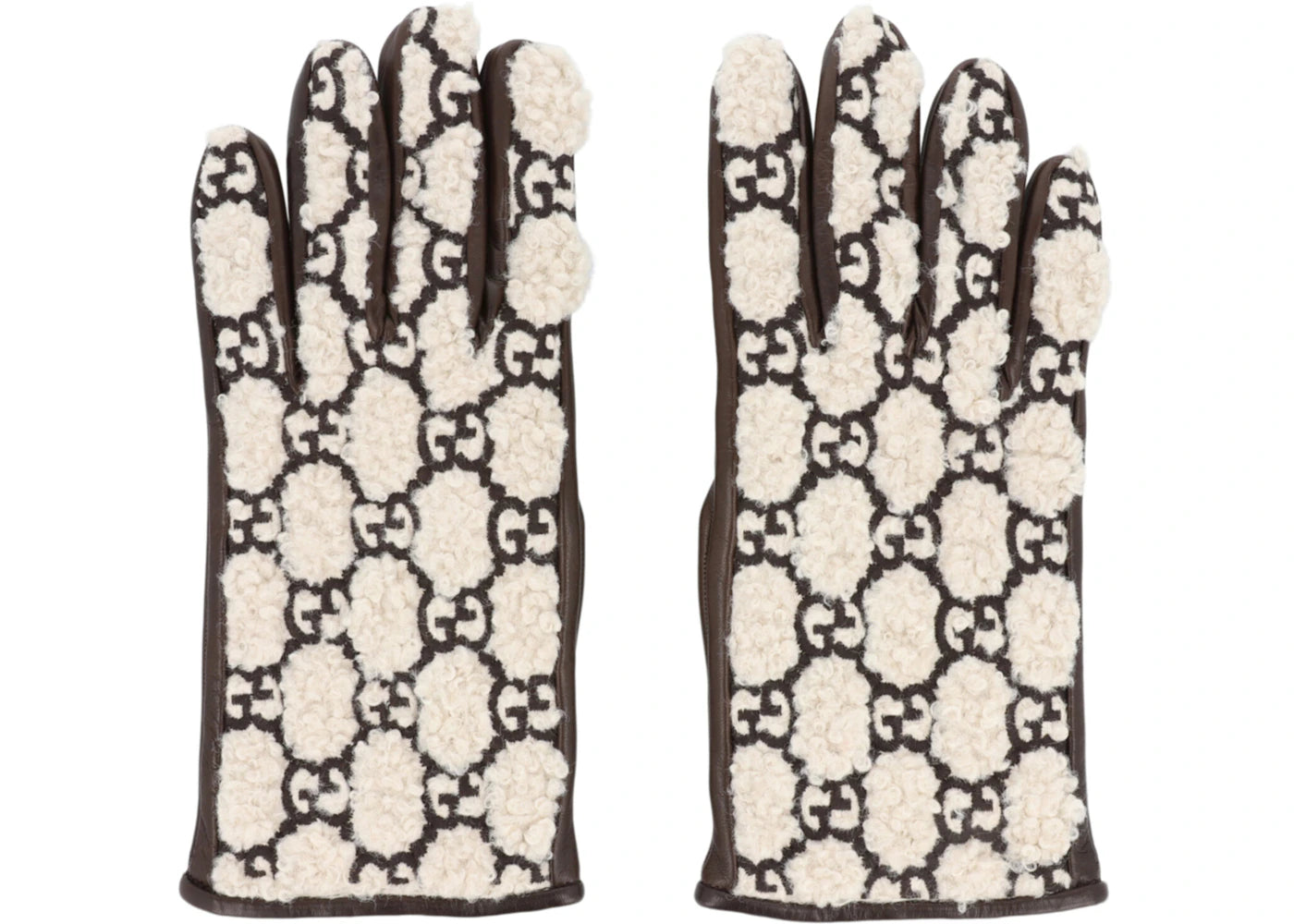 Gucci GG Monogram Gloves Brown