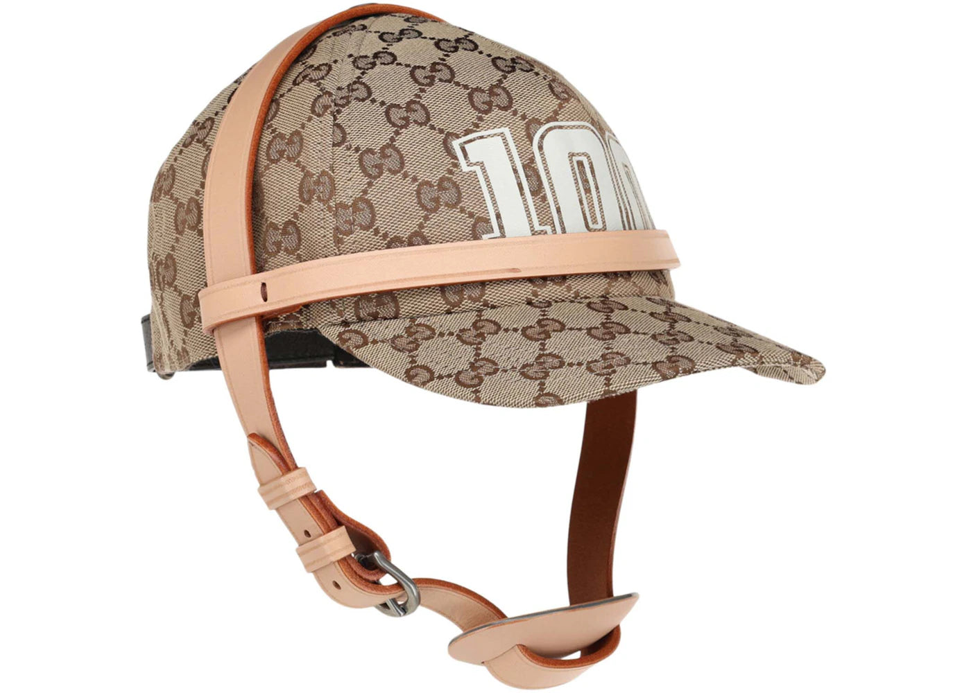 Gucci GG Strap Detailed Baseball Cap Brown