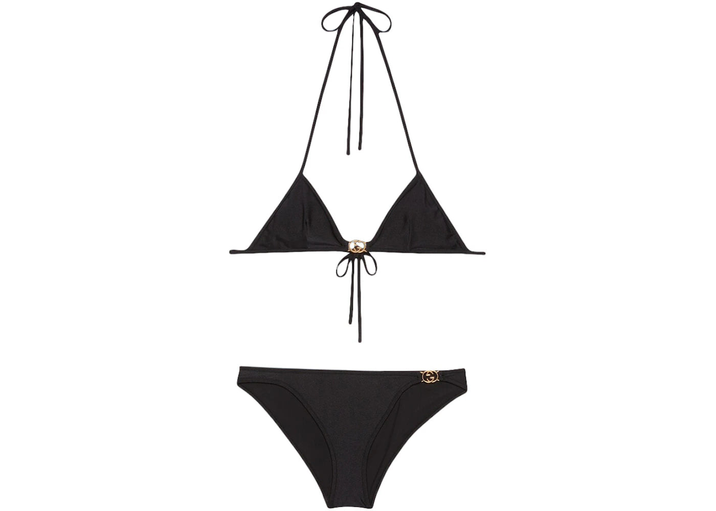 Gucci GG Stretch Jersey Bikini Black/Gold-tone