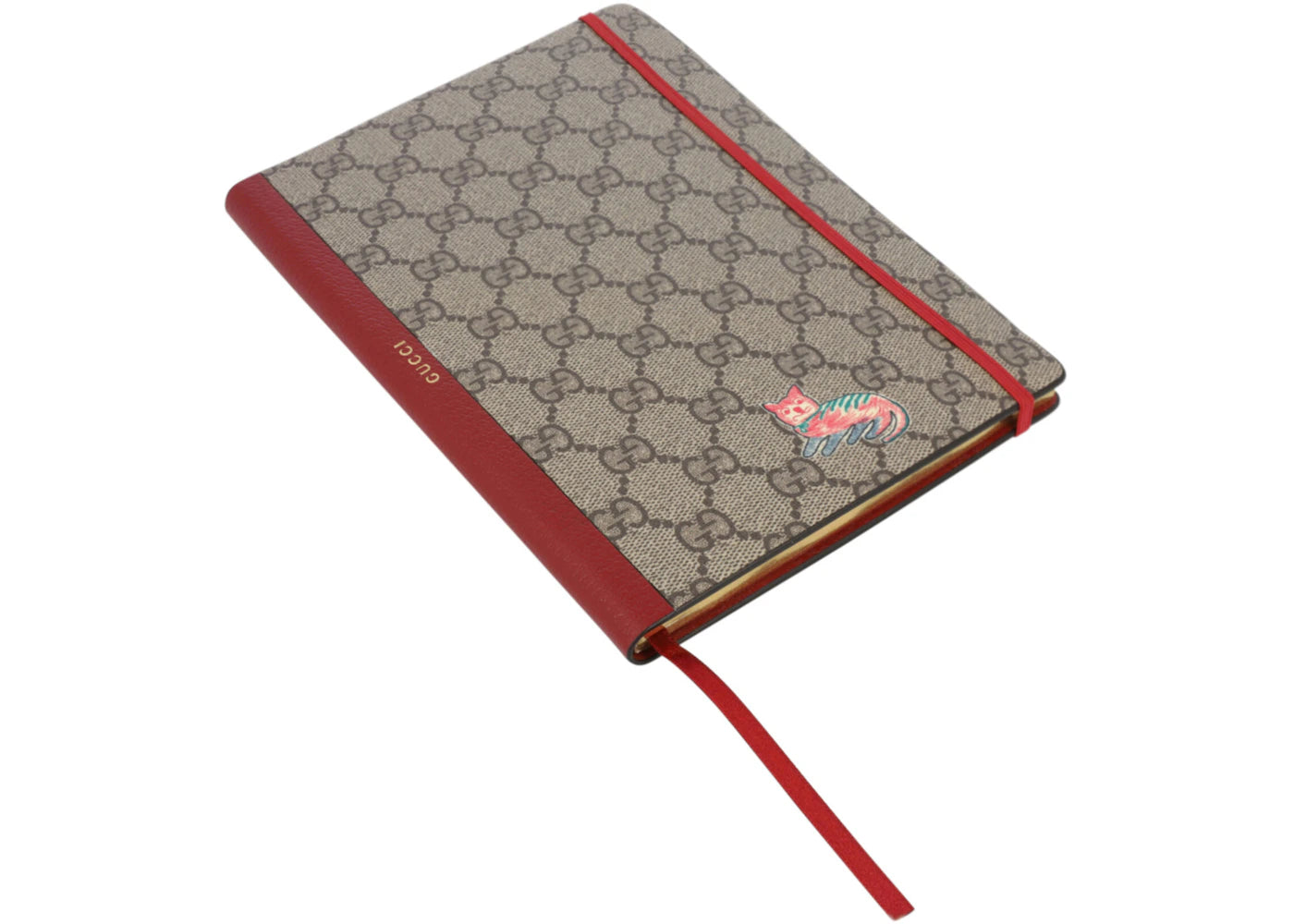 Gucci GG Supreme And Whimsy Derpy Cat Notebook Multi