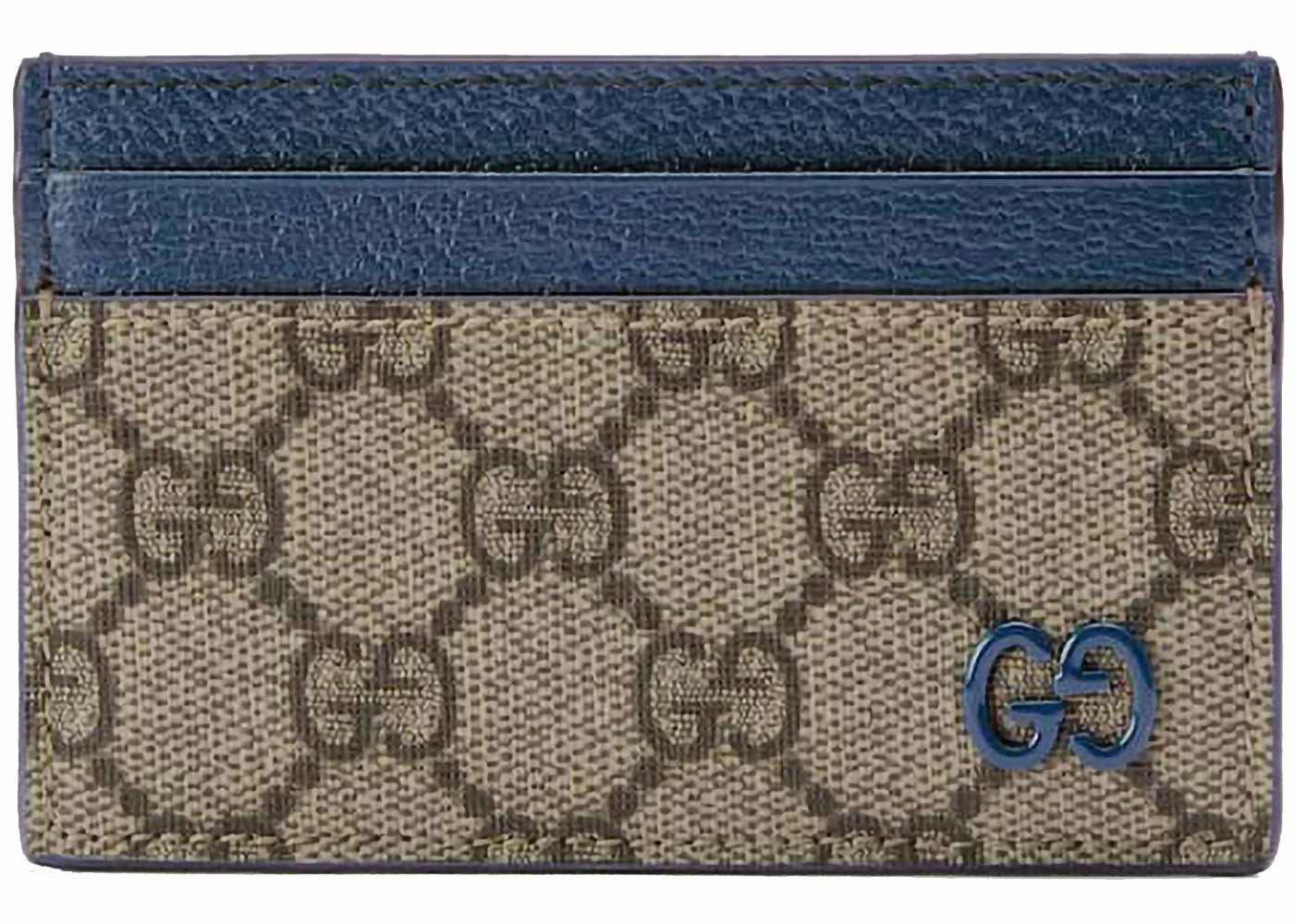 Gucci GG Supreme Card Holder Blue/Beige