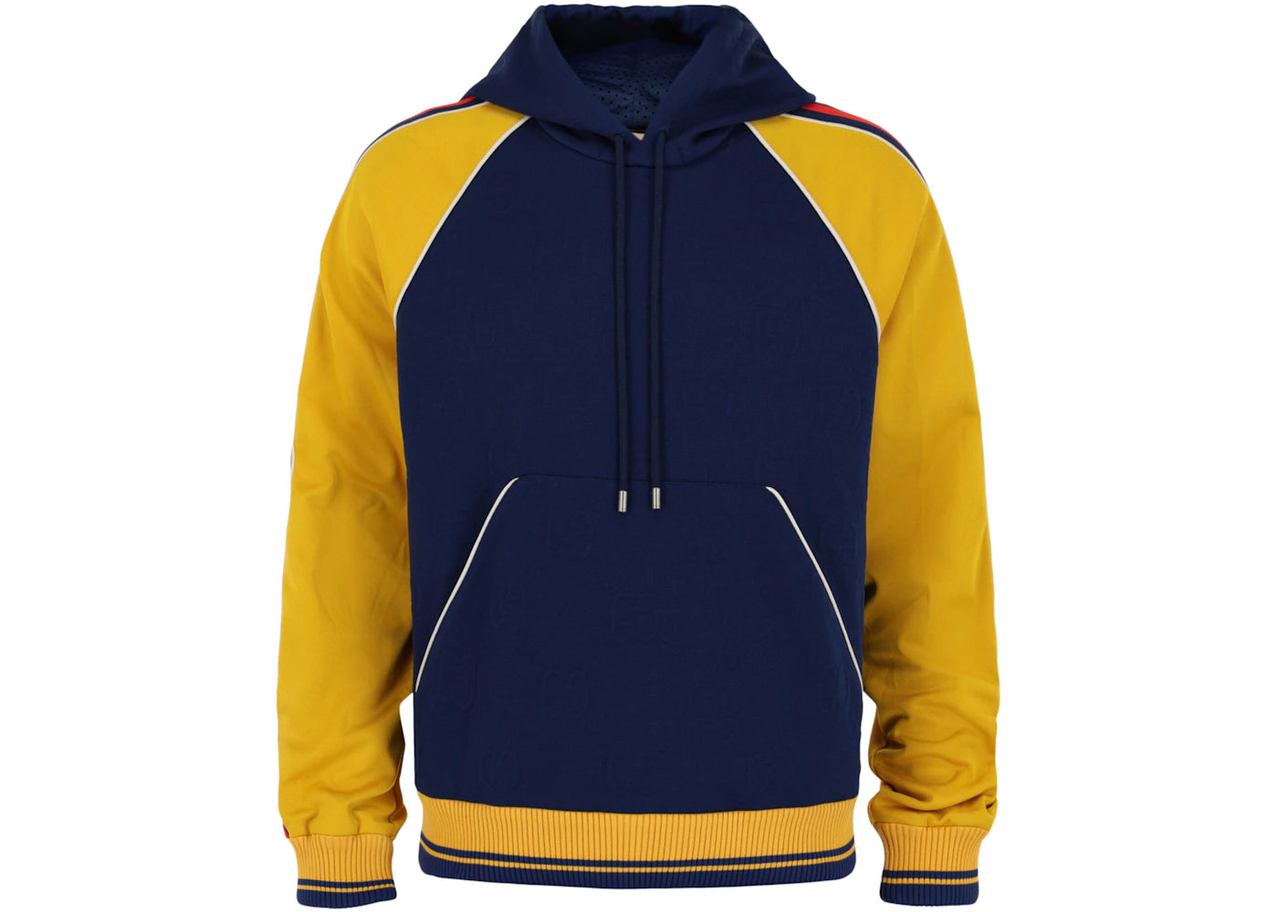 Gucci GG Supreme Colorblock Hoodie Blue