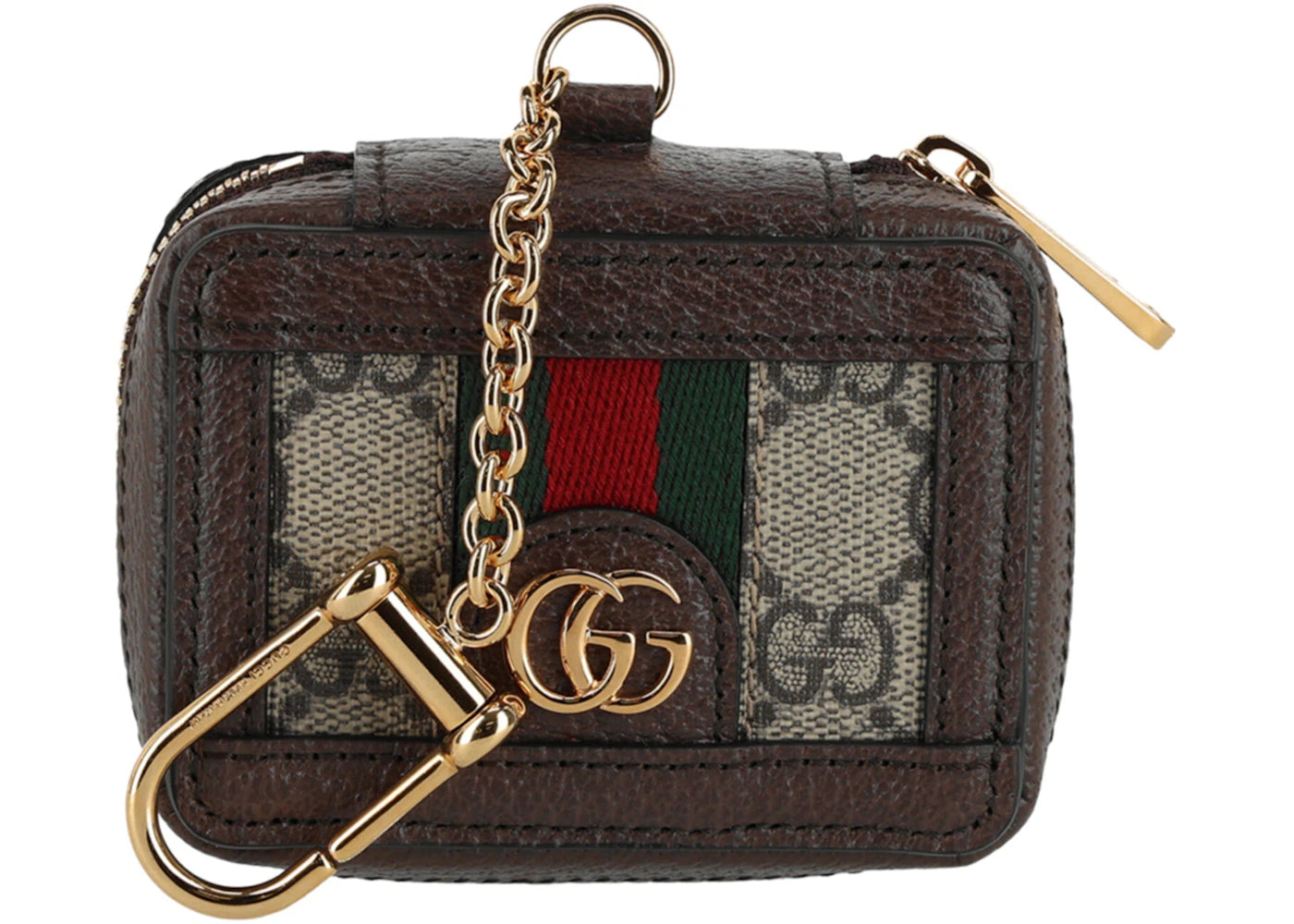 Gucci GG Supreme Ophidia Keychain Airpod Case Beige/Ebony