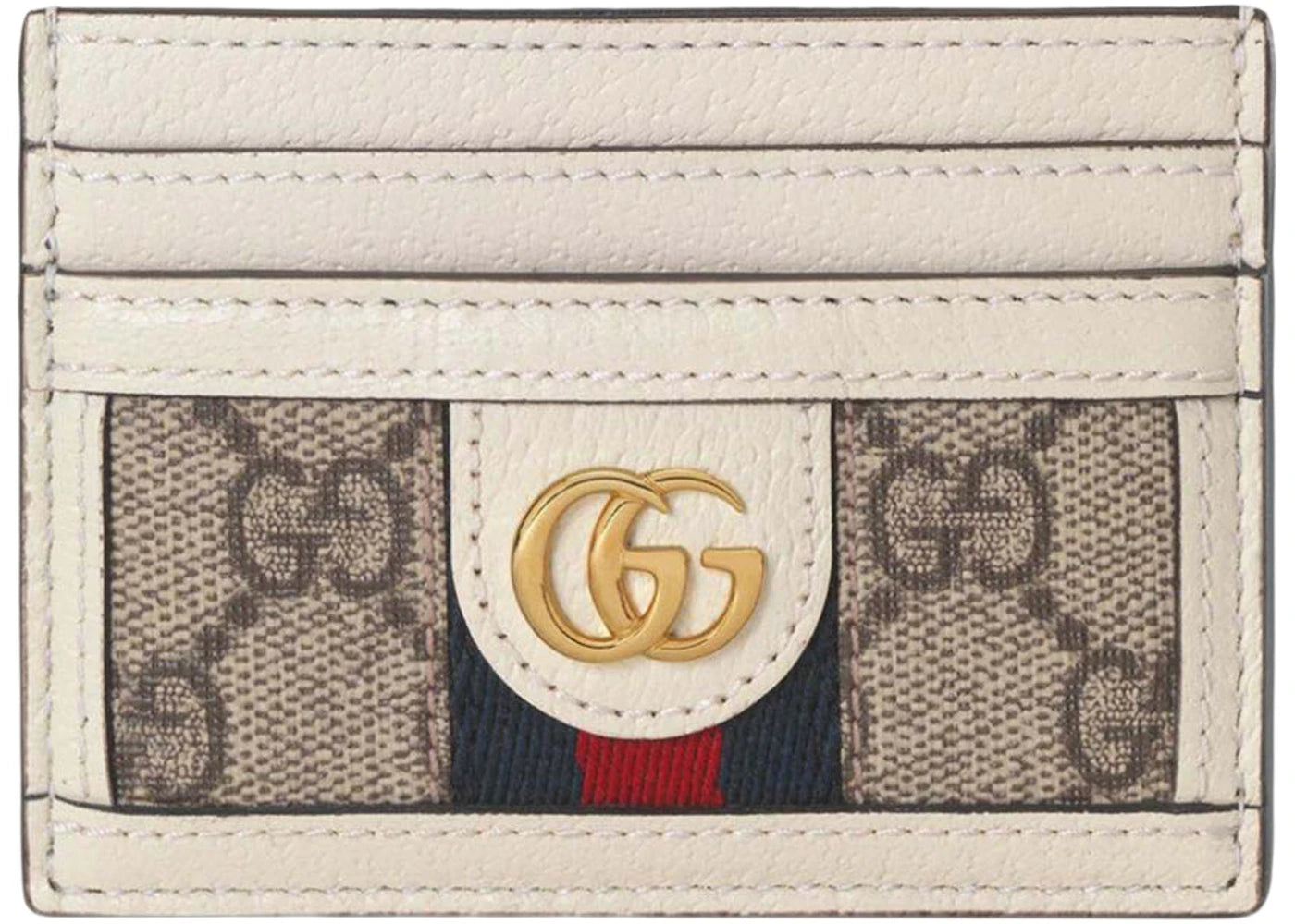 Gucci GG Supreme Ophidia Large Card Case White Beige