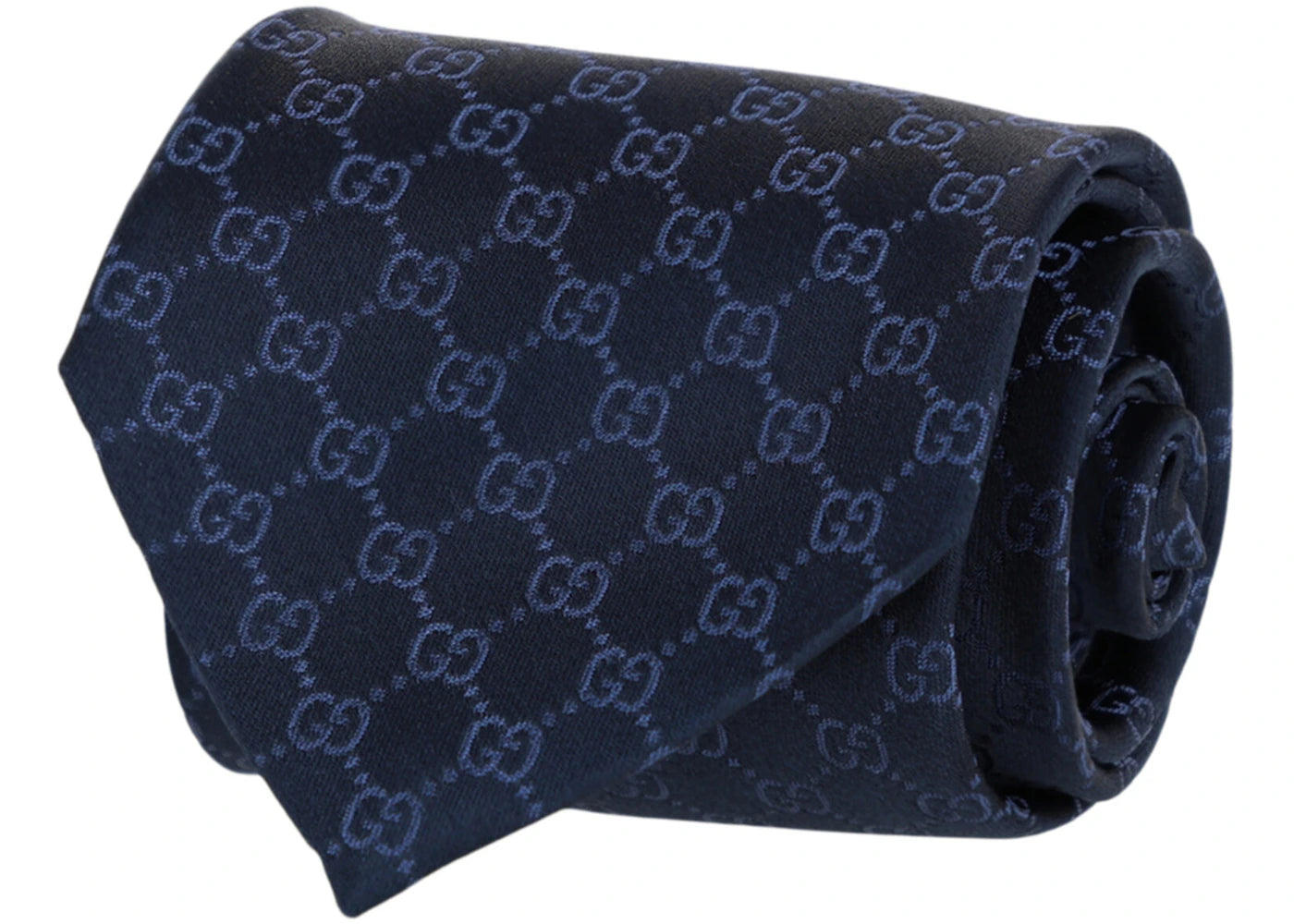 Gucci GG Supreme Silk Tie Blue