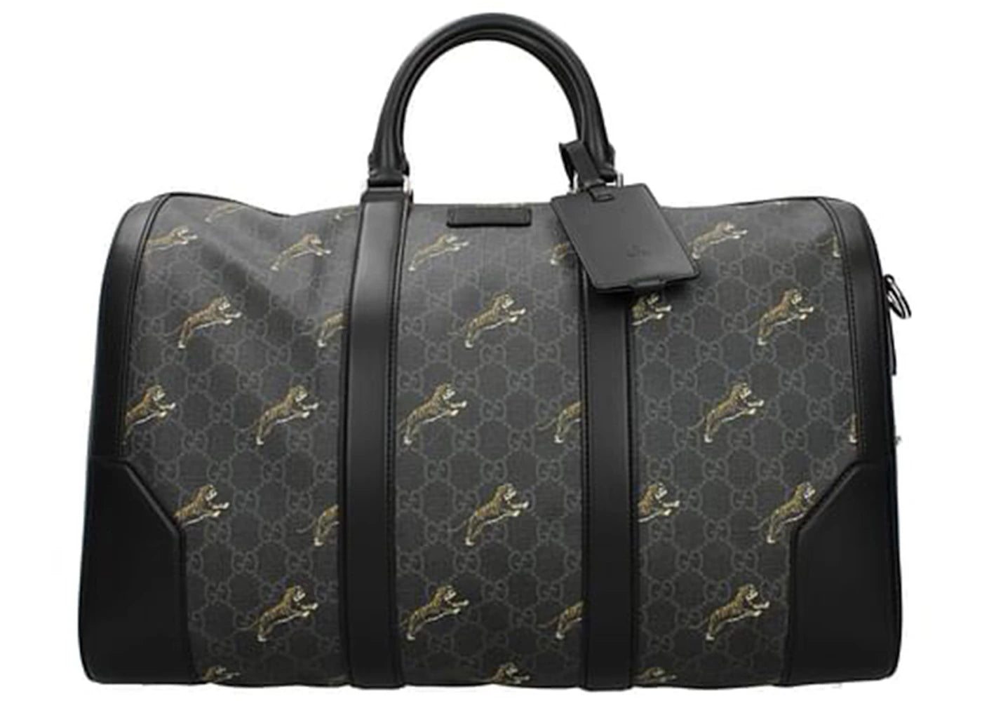 Gucci GG Supreme Tigers Duffle Bag Black/Grey