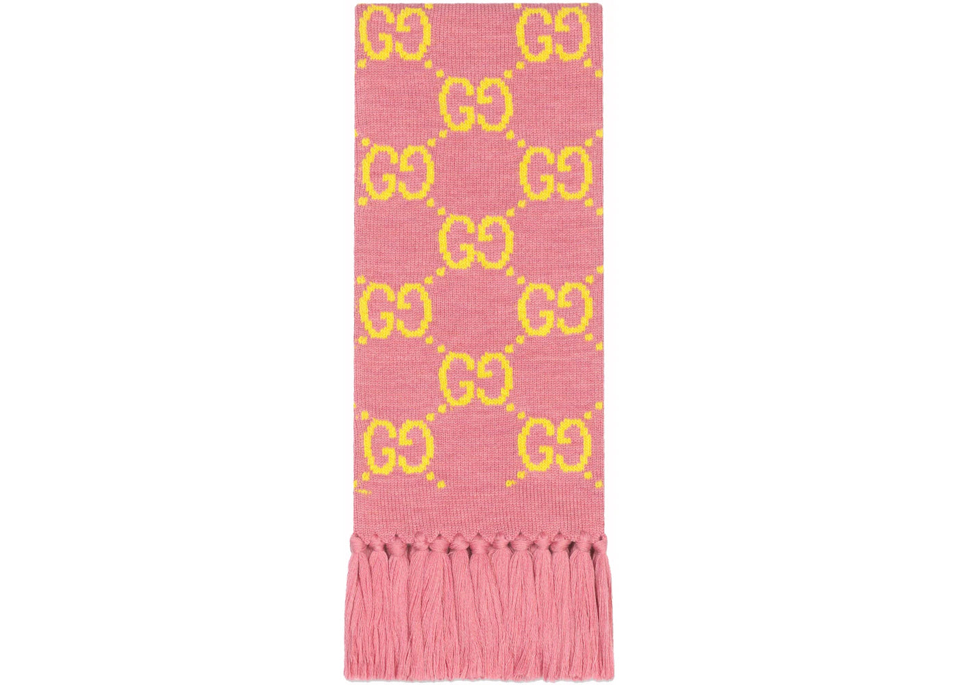 Gucci GG Wool Jacquard Scarf Pink