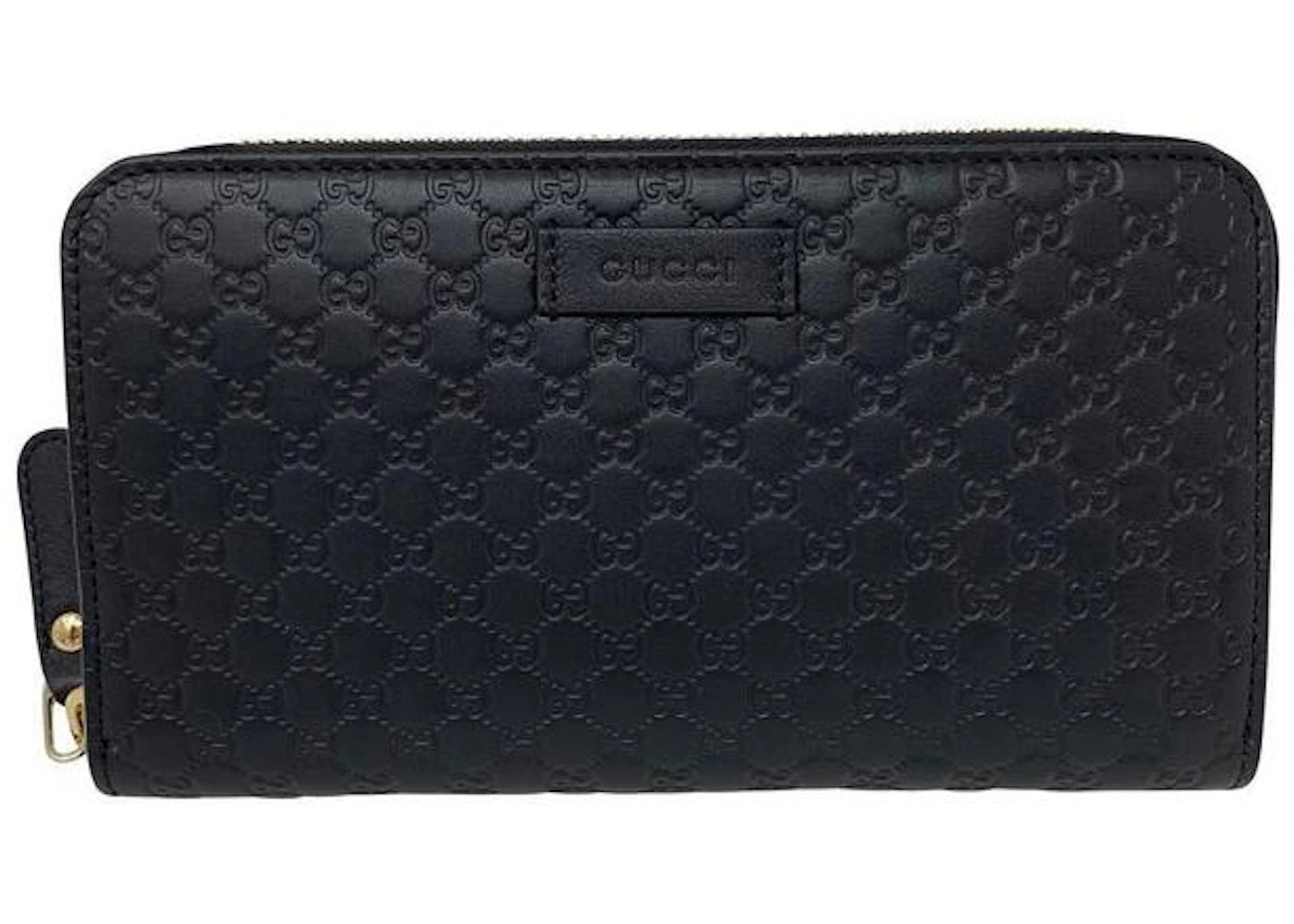 Gucci GG Zip Clutch Micro Guccissima Black