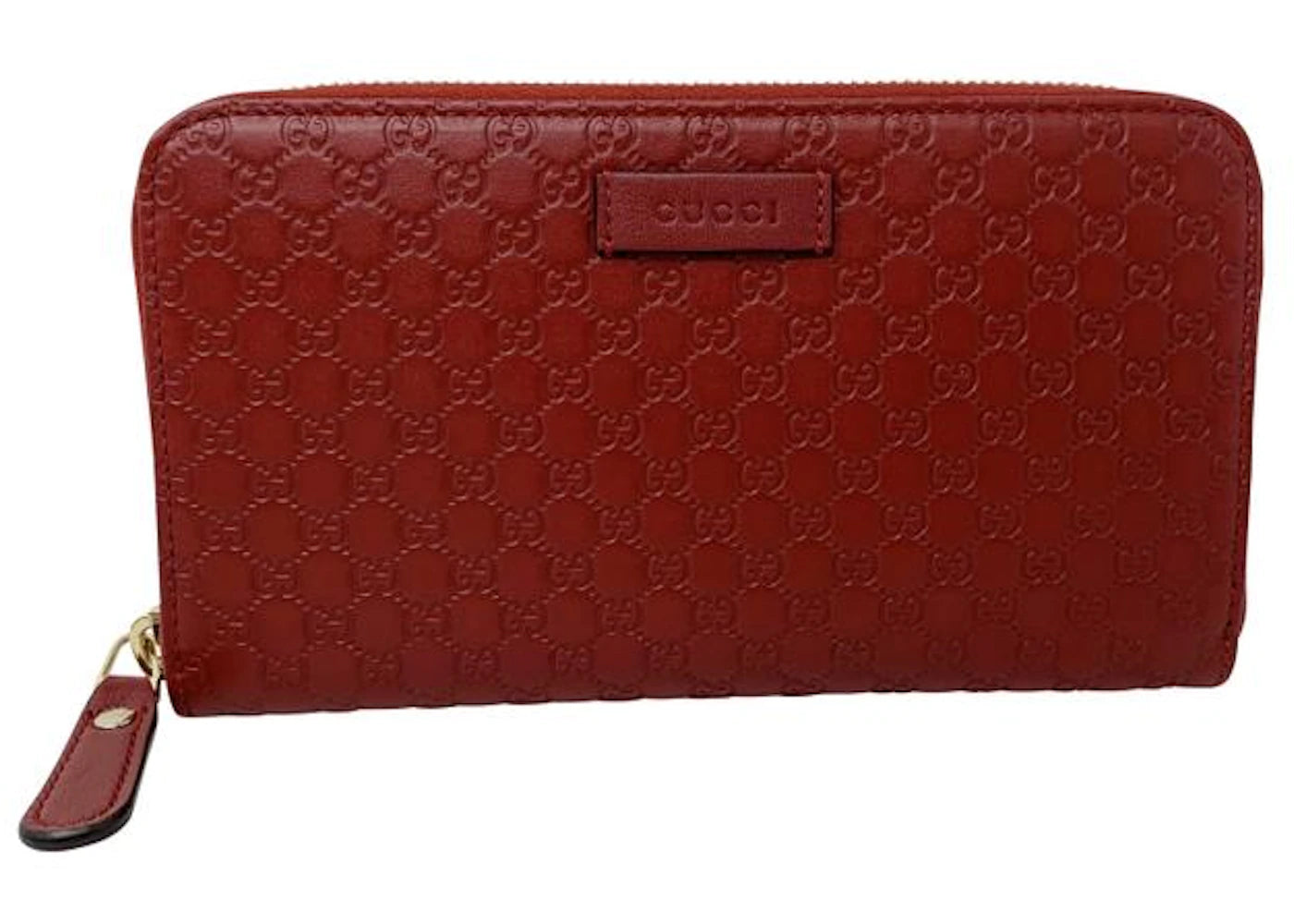 Gucci GG Zip Clutch Micro Guccissima Red