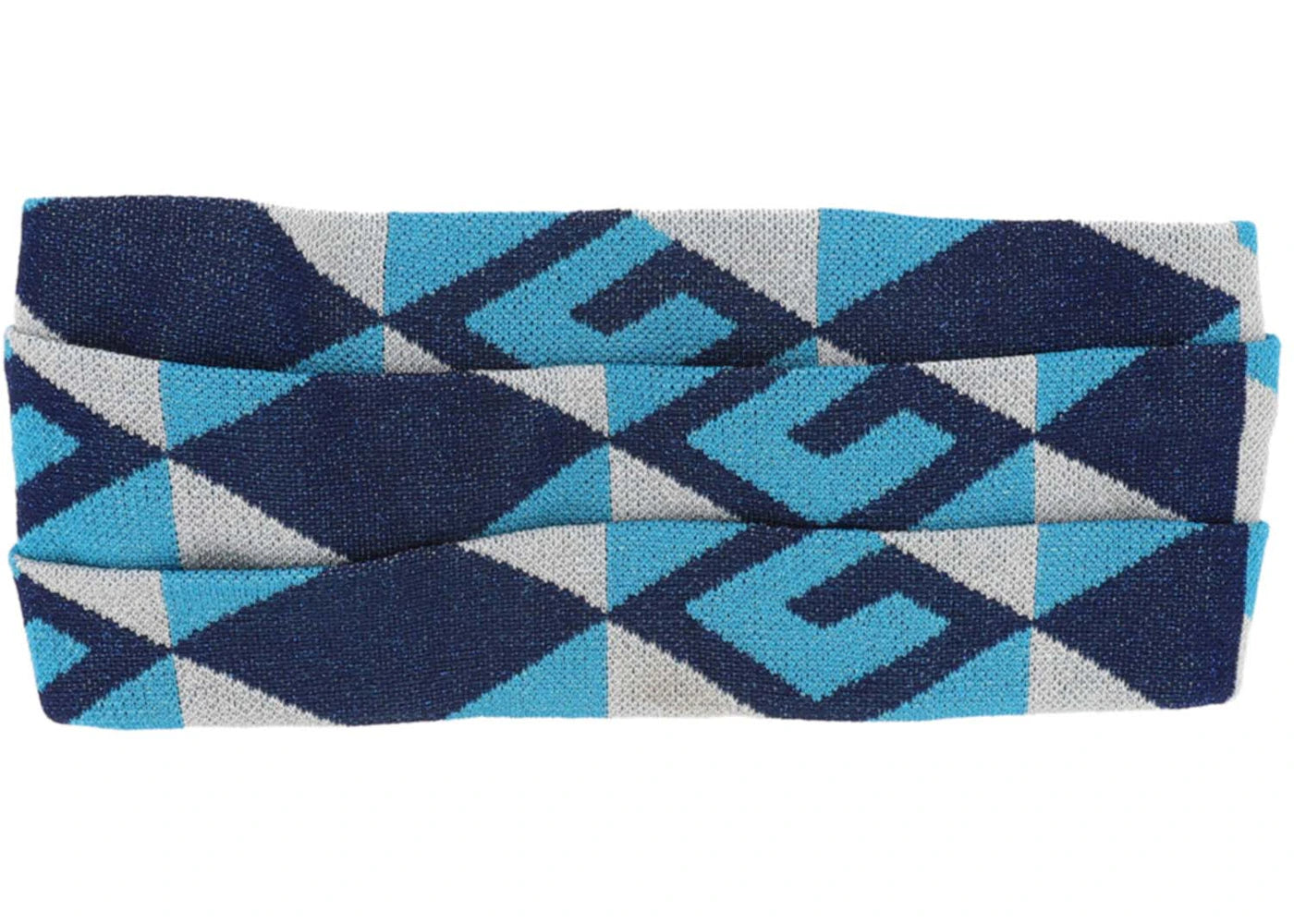 Gucci Geo Metallic Headband Blue
