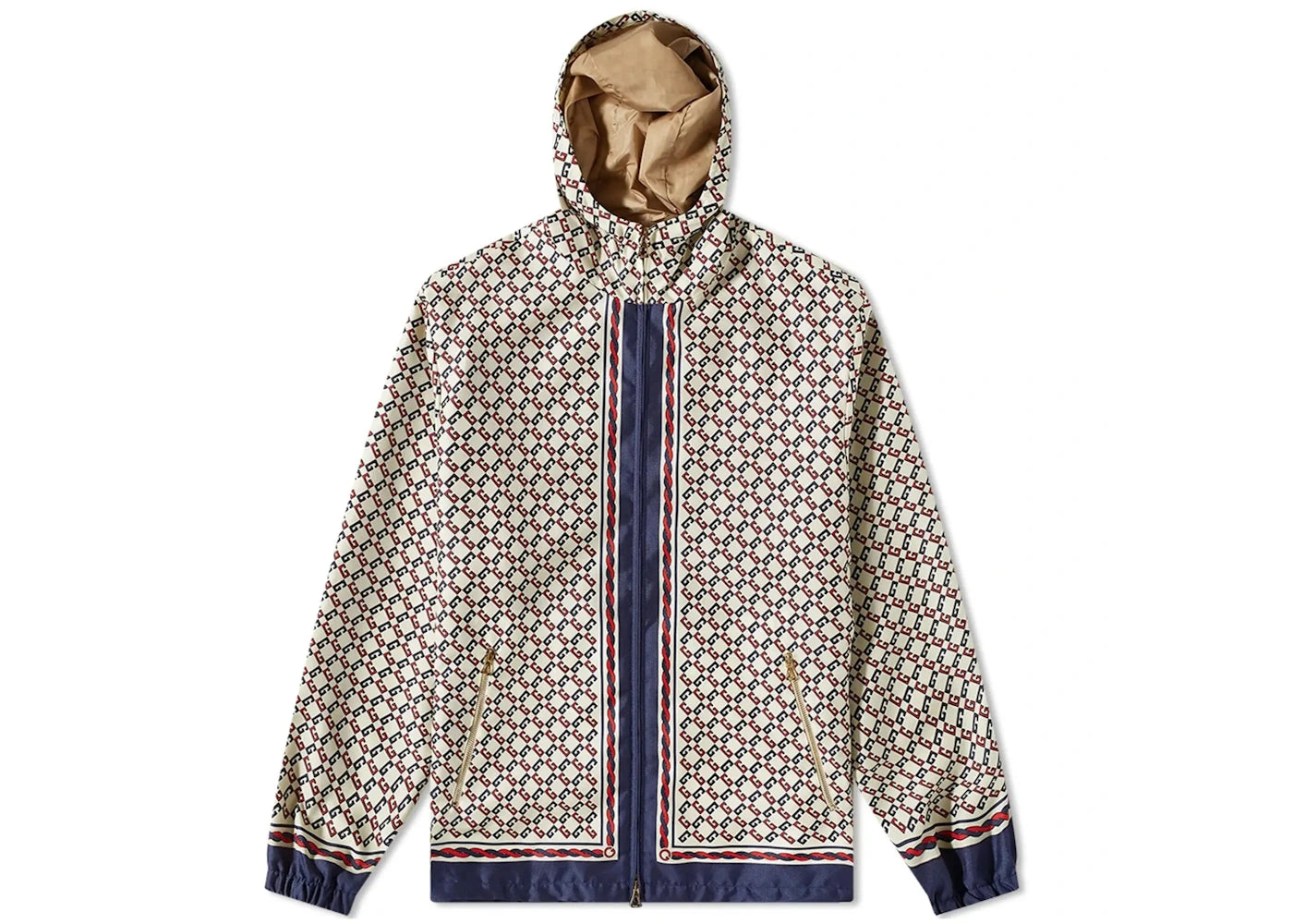 Gucci Geometric G Motif Jacket Ivory Blue