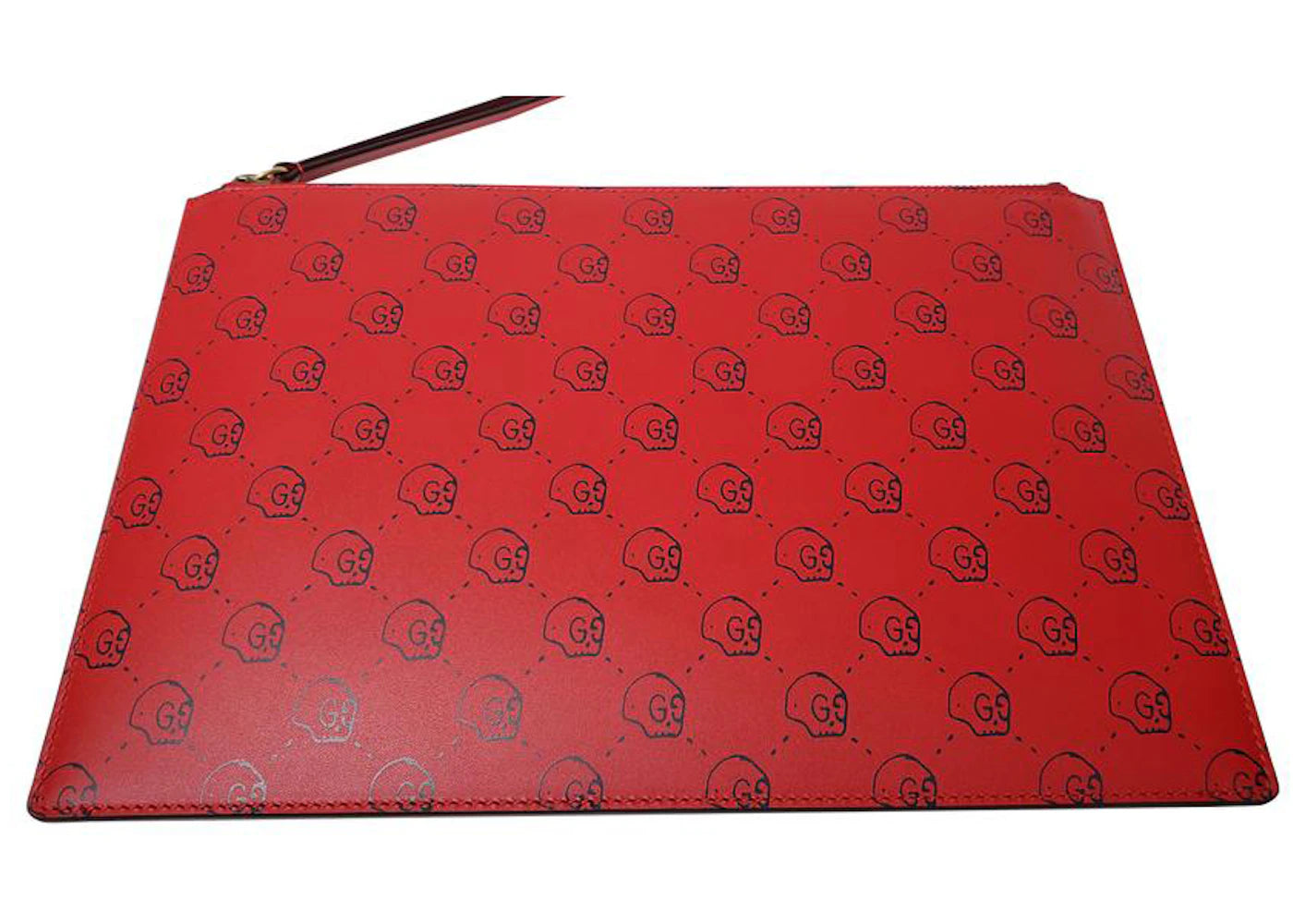 Gucci Ghost Leather Pouch Red