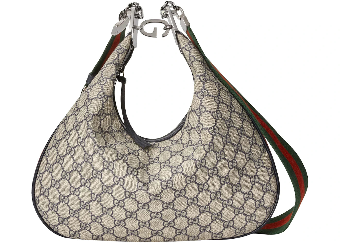 Gucci Gucci Attache Medium Shoulder Bag Beige/Blue