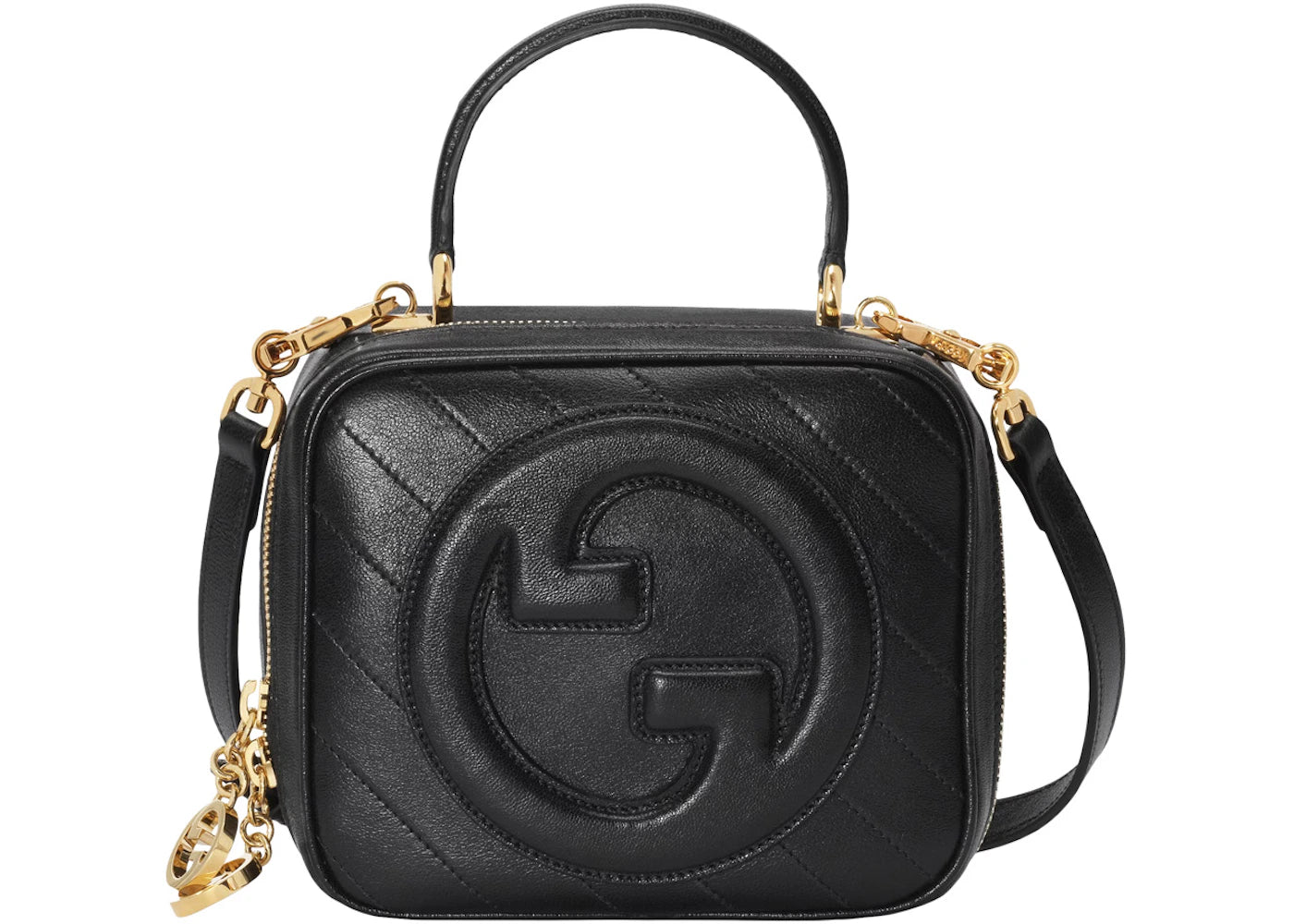 Gucci Gucci Blondie Top Handle Bag Gold-tone Black