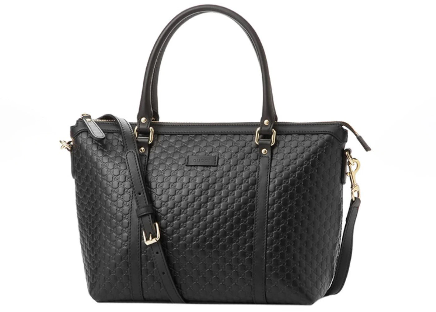 Gucci Guccissima Shoulder Bag Micro Black