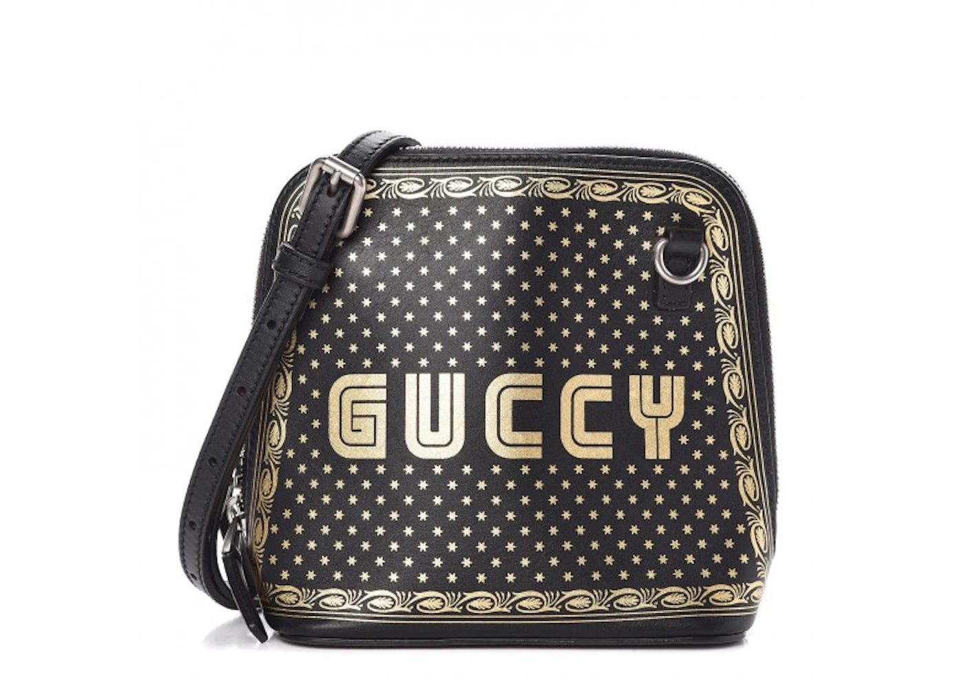 Gucci Guccy Top Zip Shoulder Bag Mini Black/Gold