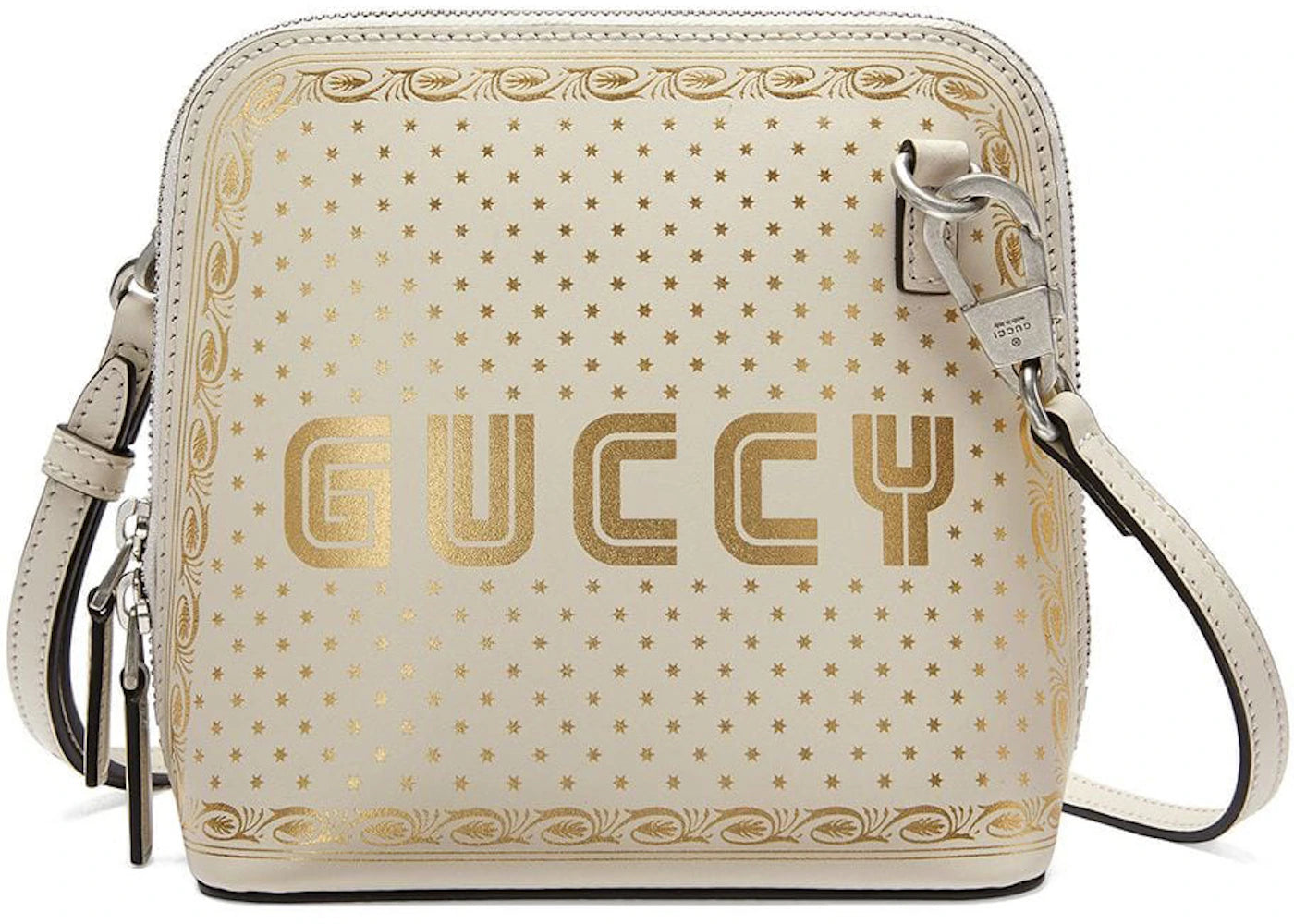 Gucci Guccy Top Zip Shoulder Bag Mini White/Gold