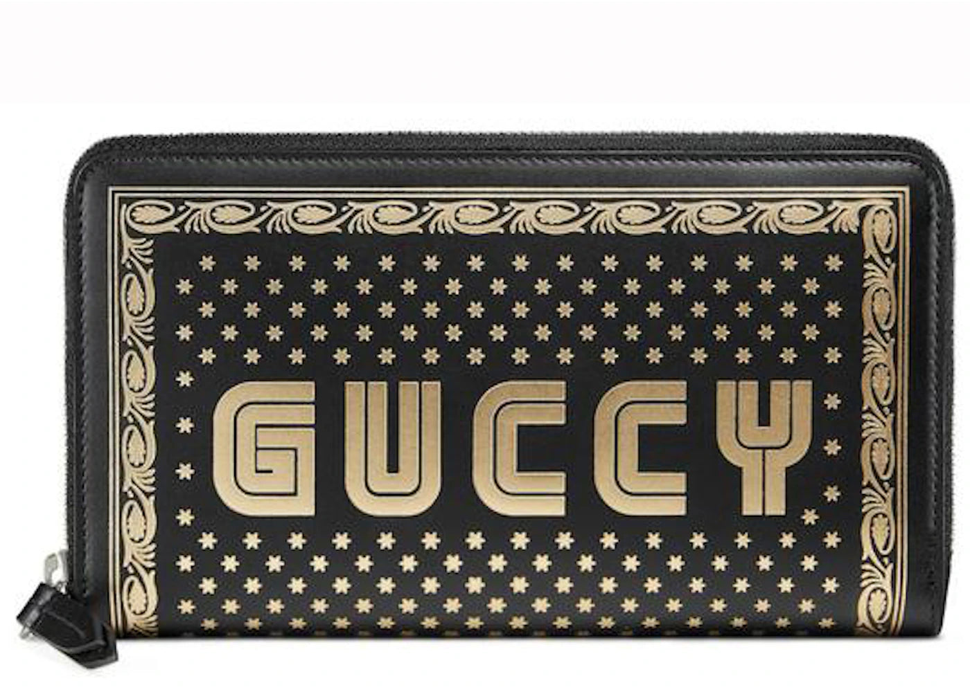 Gucci Guccy Zip Around Wallet Black/Gold