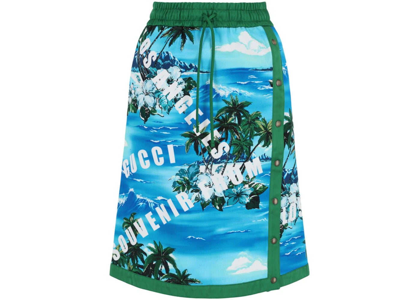 Gucci Hawaiian Printed Knee-Length Skirt Blue/Multi