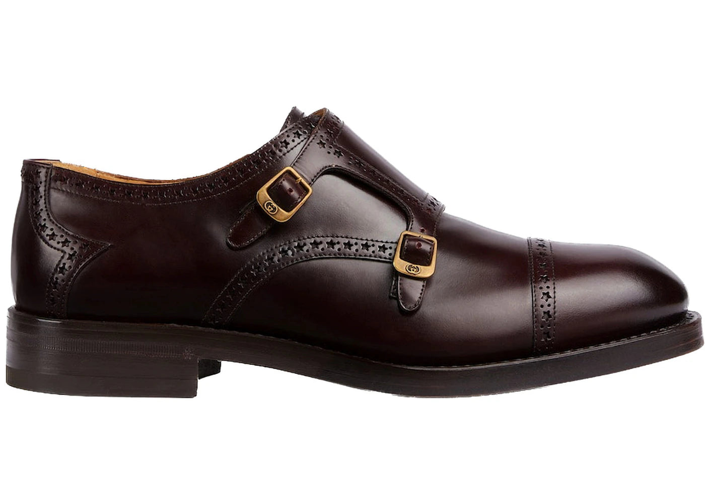 Gucci Herren Monk Strap Bordeaux