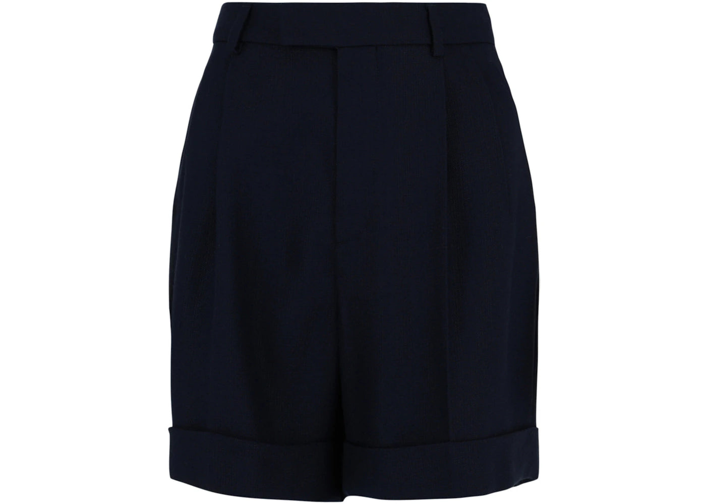 Gucci High Rise Cuffed Shorts Blue