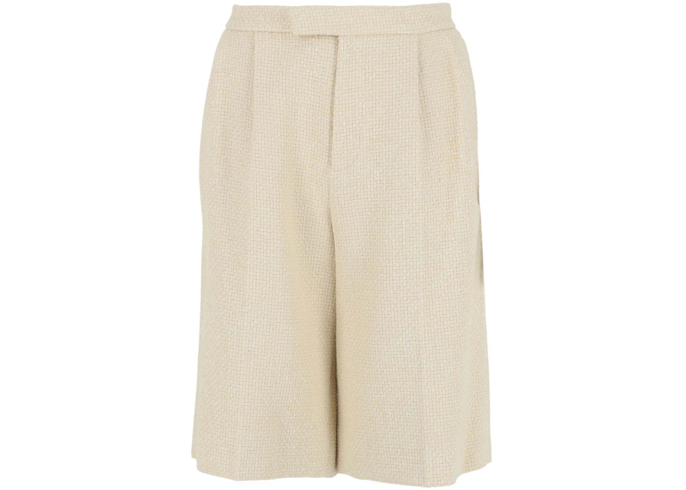 Gucci High Rise Tweed Shorts White
