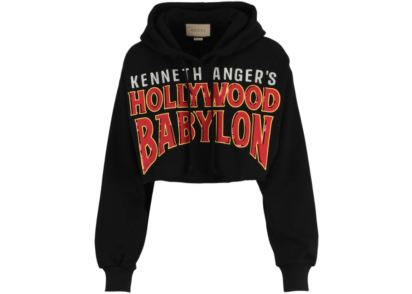 Gucci Hollywood Babylon Cropped Sweatshirt Black