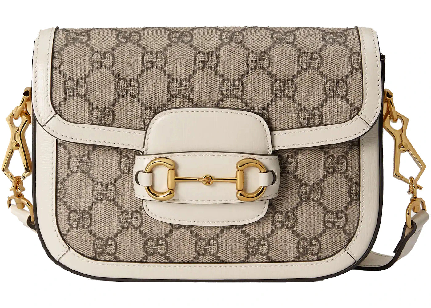 Gucci Horsebit 1955 Mini Bag Beige/White