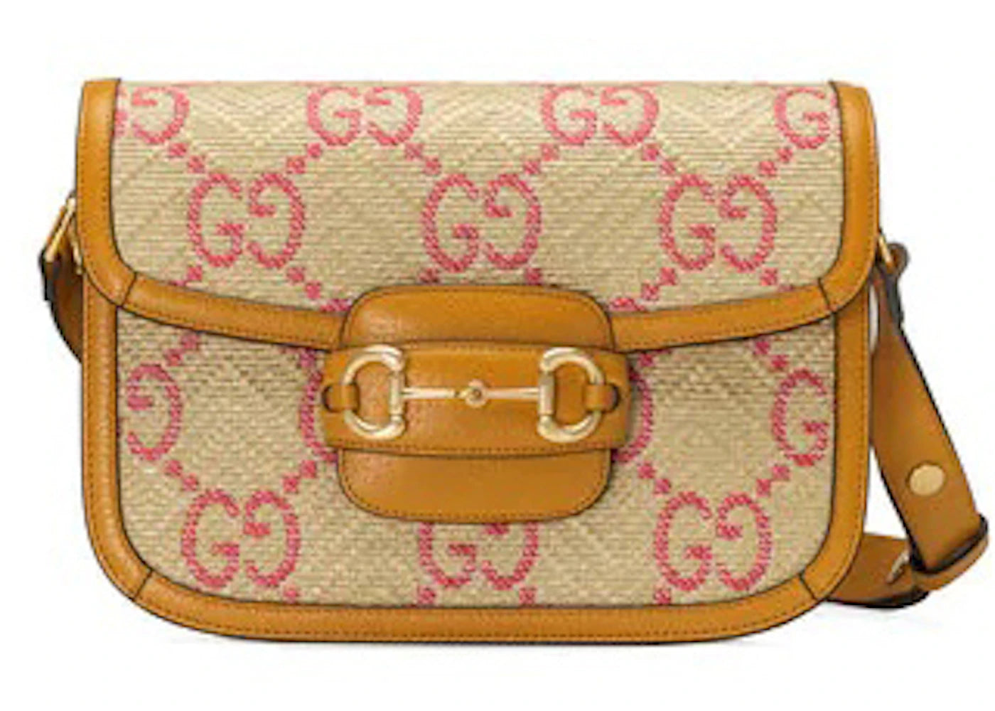 Gucci Horsebit 1955 Shoulder Bag Beige/Red