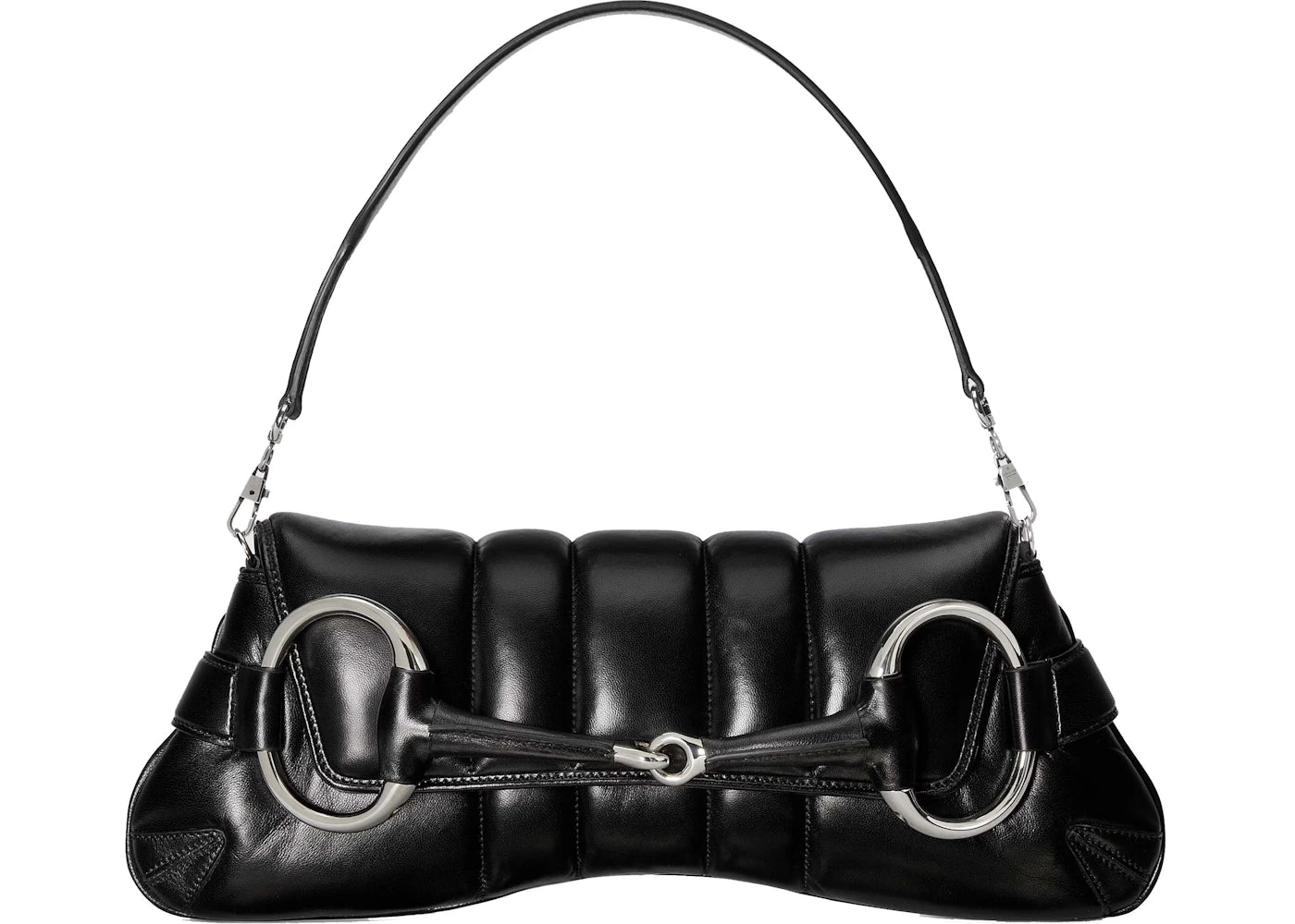 Gucci Horsebit Chain Medium Shoulder Bag Black