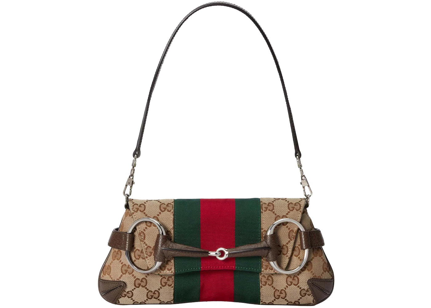 Gucci Horsebit Chain Small Shoulder Bag Beige/Ebony