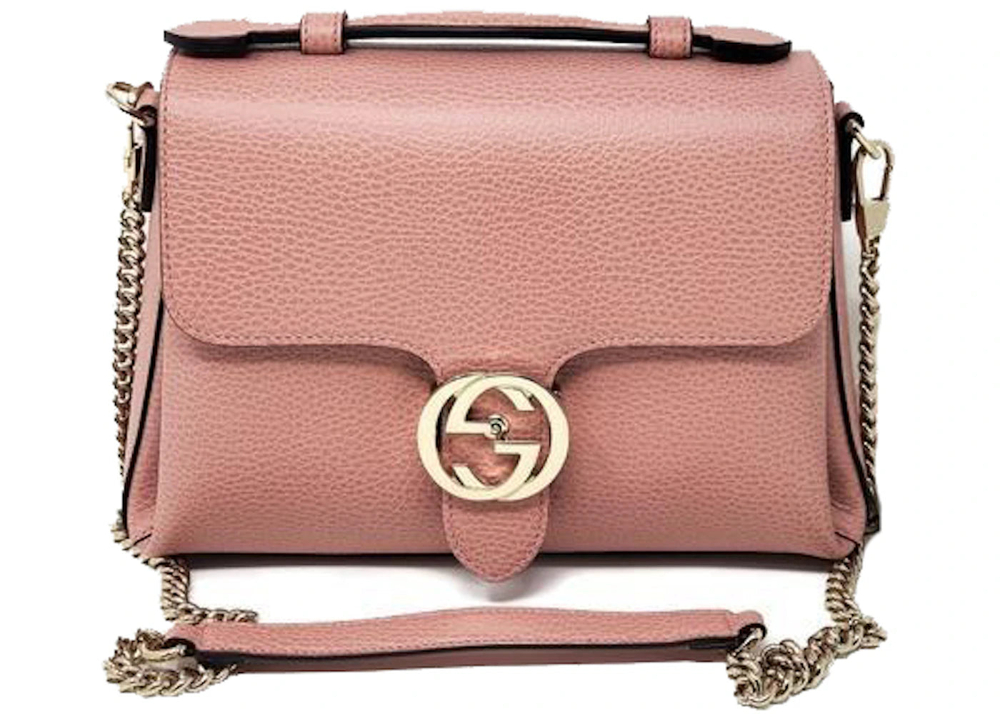 Gucci Interlocking Chain Shoulder Bag Small Light Pink