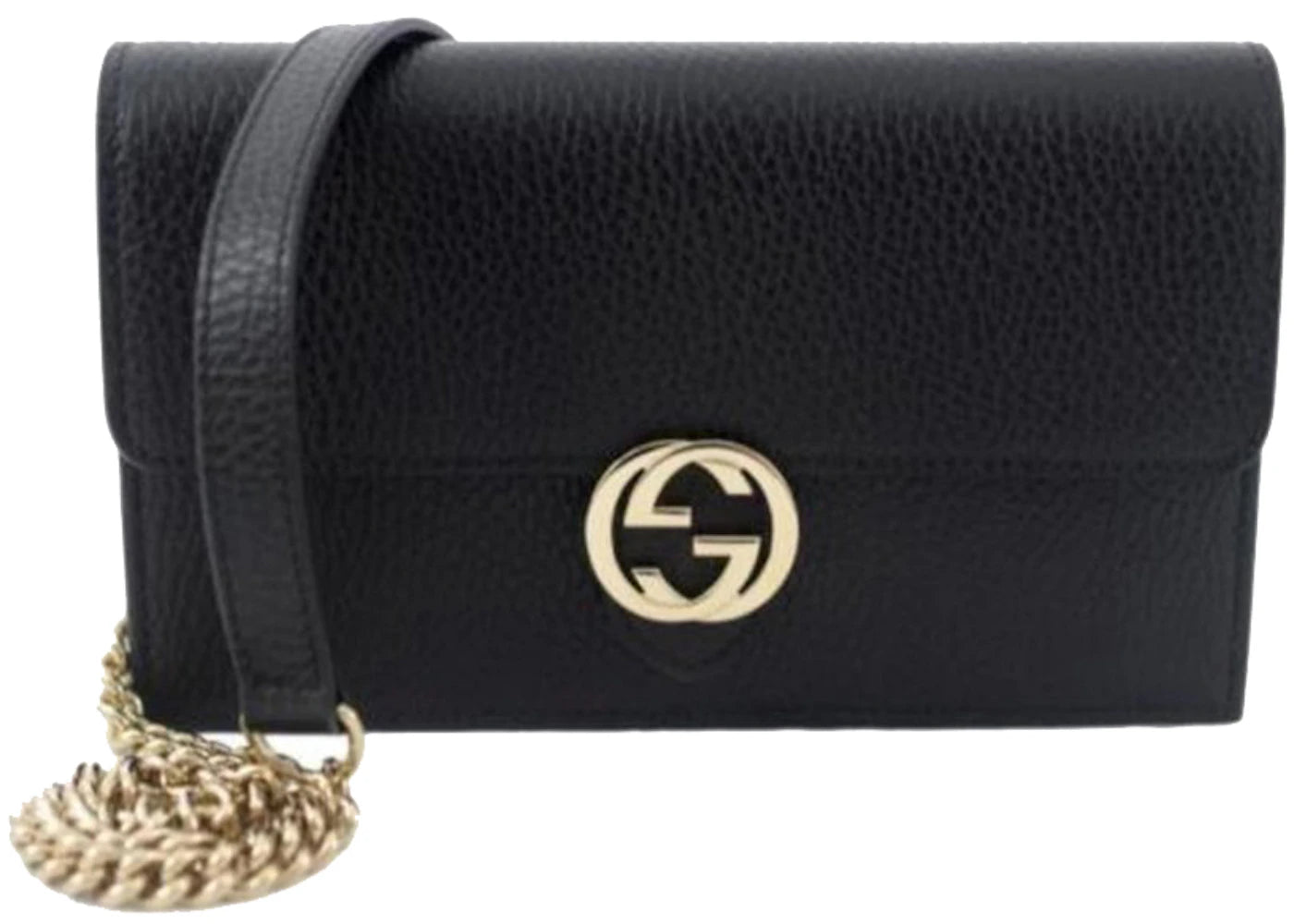 Gucci Interlocking Chain Wallet Small Black