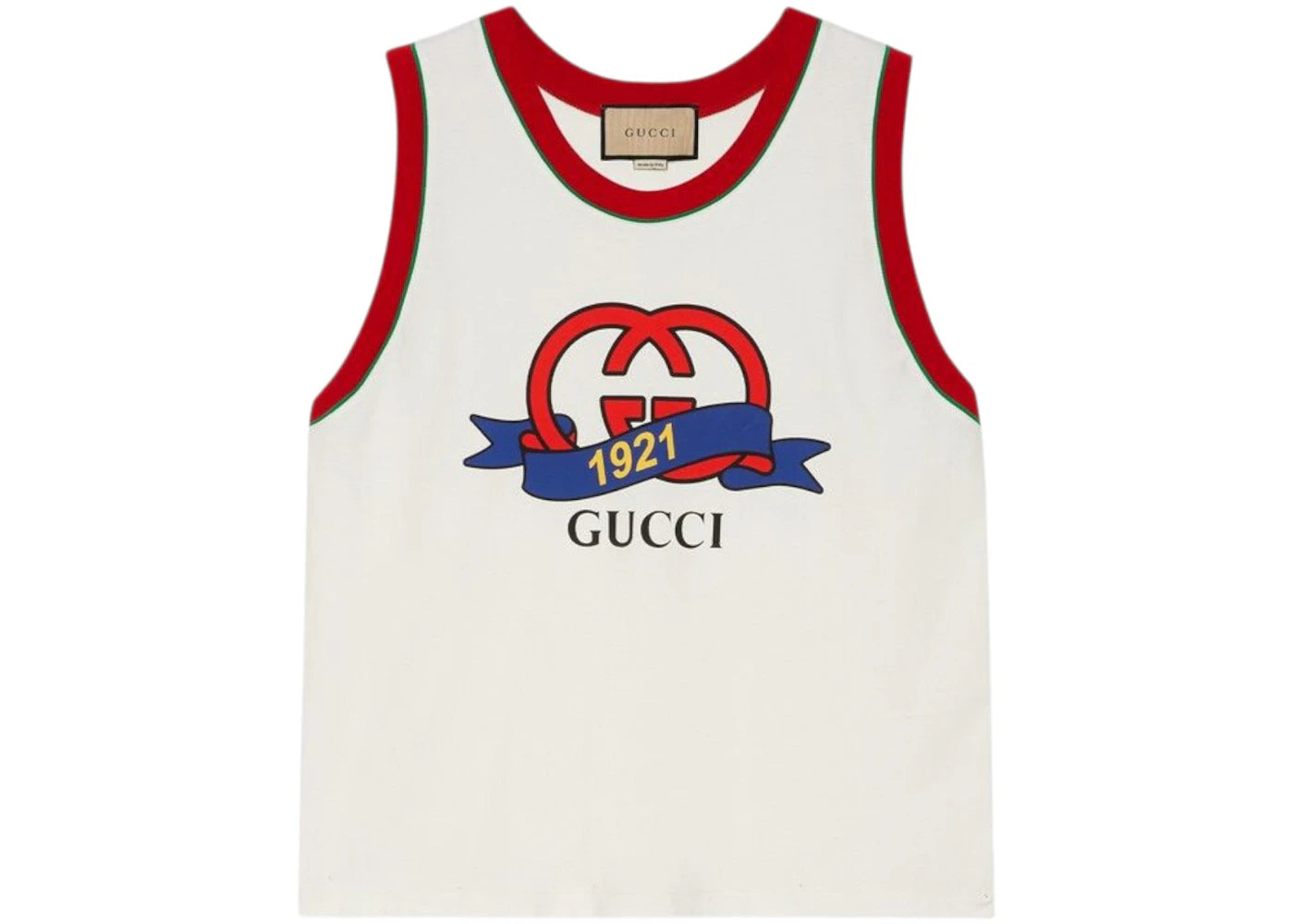 Gucci Interlocking G 1921 Print Tank Top White