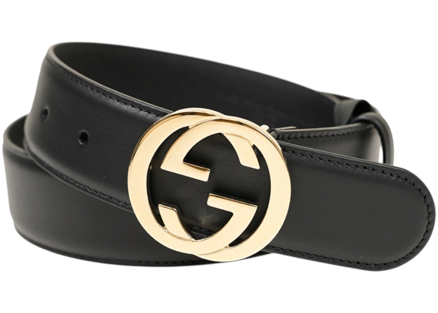Gucci Interlocking G Belt Light Gold-tone Black