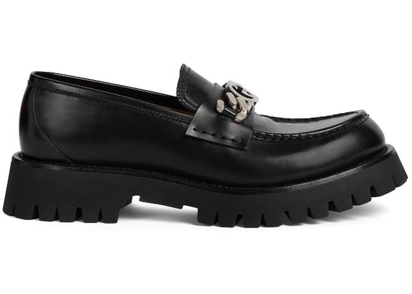 Gucci Interlocking G Chain Loafer Black – Side Kicks