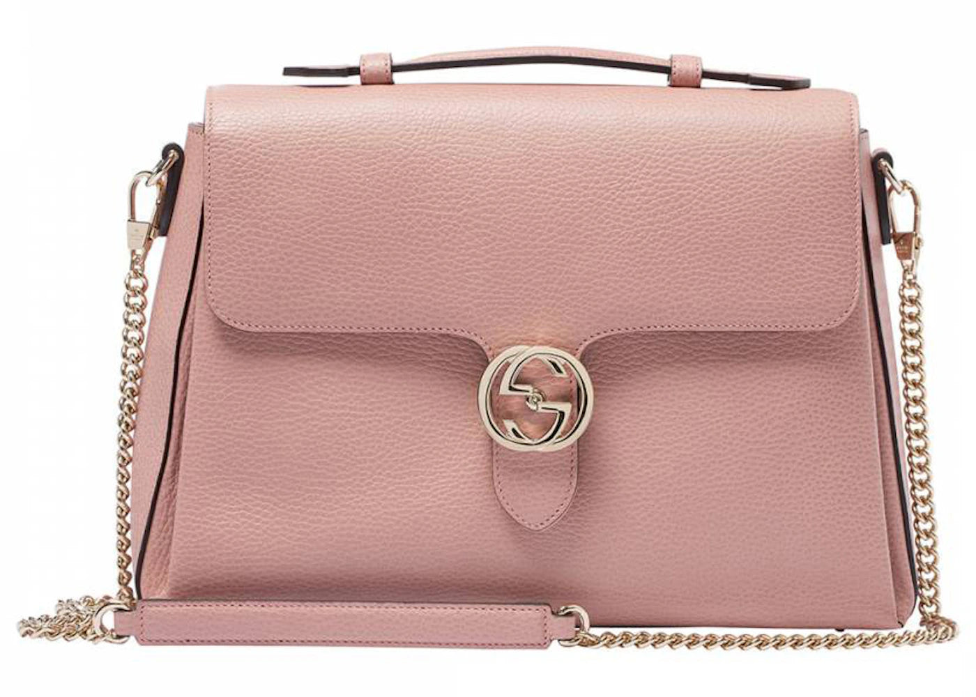 Gucci Interlocking G Crossbody Chain Bag Large Powder Pink