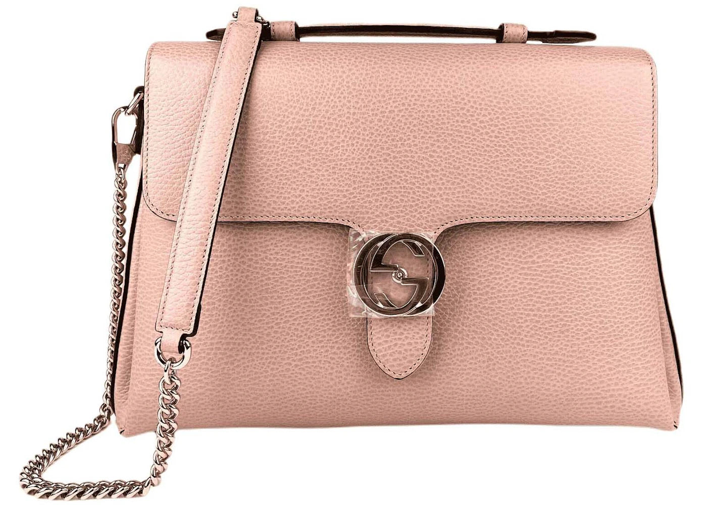 Gucci Interlocking G Large Crossbody Chain Bag Powder Pink