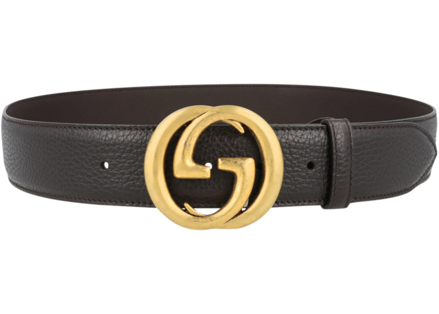 Gucci Interlocking G Leather Belt Cocoa