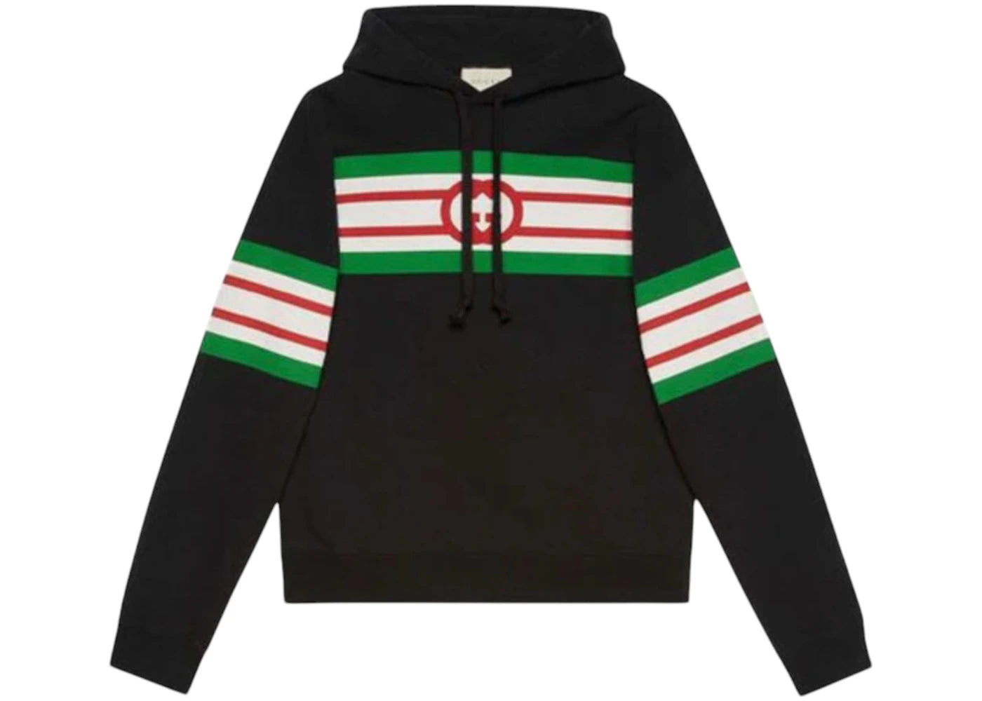 Gucci Interlocking G Print Hoodie Black/Green