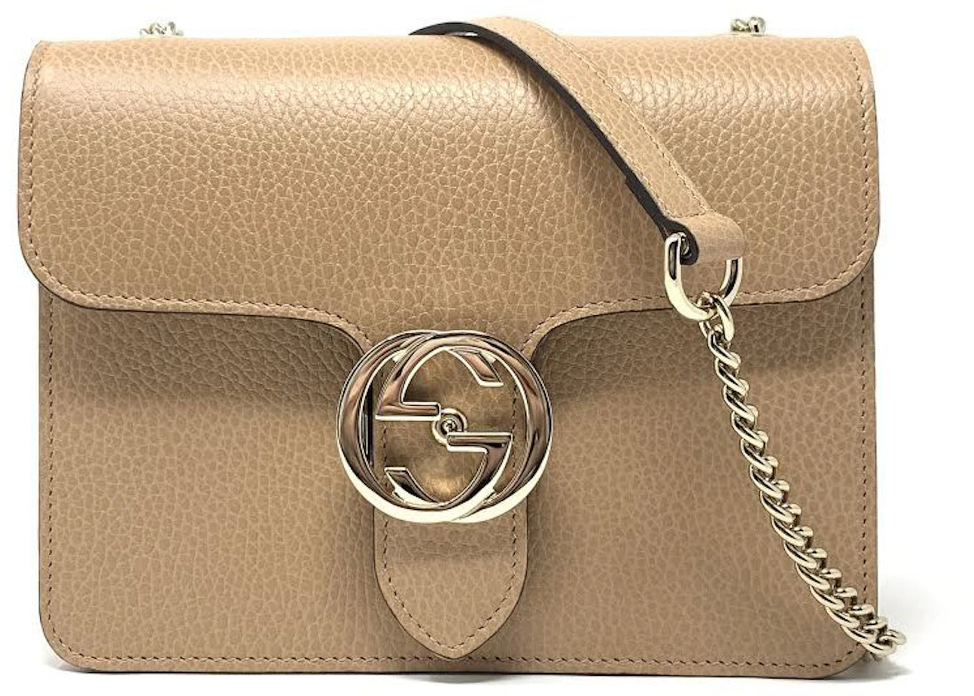 Gucci Interlocking G Shoulder Bag Small Beige